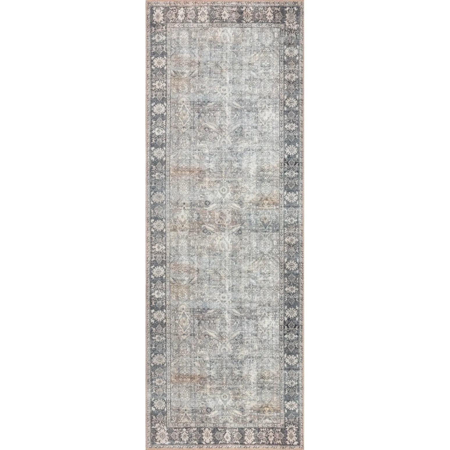 Alexander Home Sophia Distressed Grey Oriental Area Rug