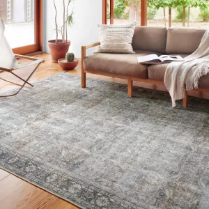 Alexander Home Sophia Distressed Grey Oriental Area Rug