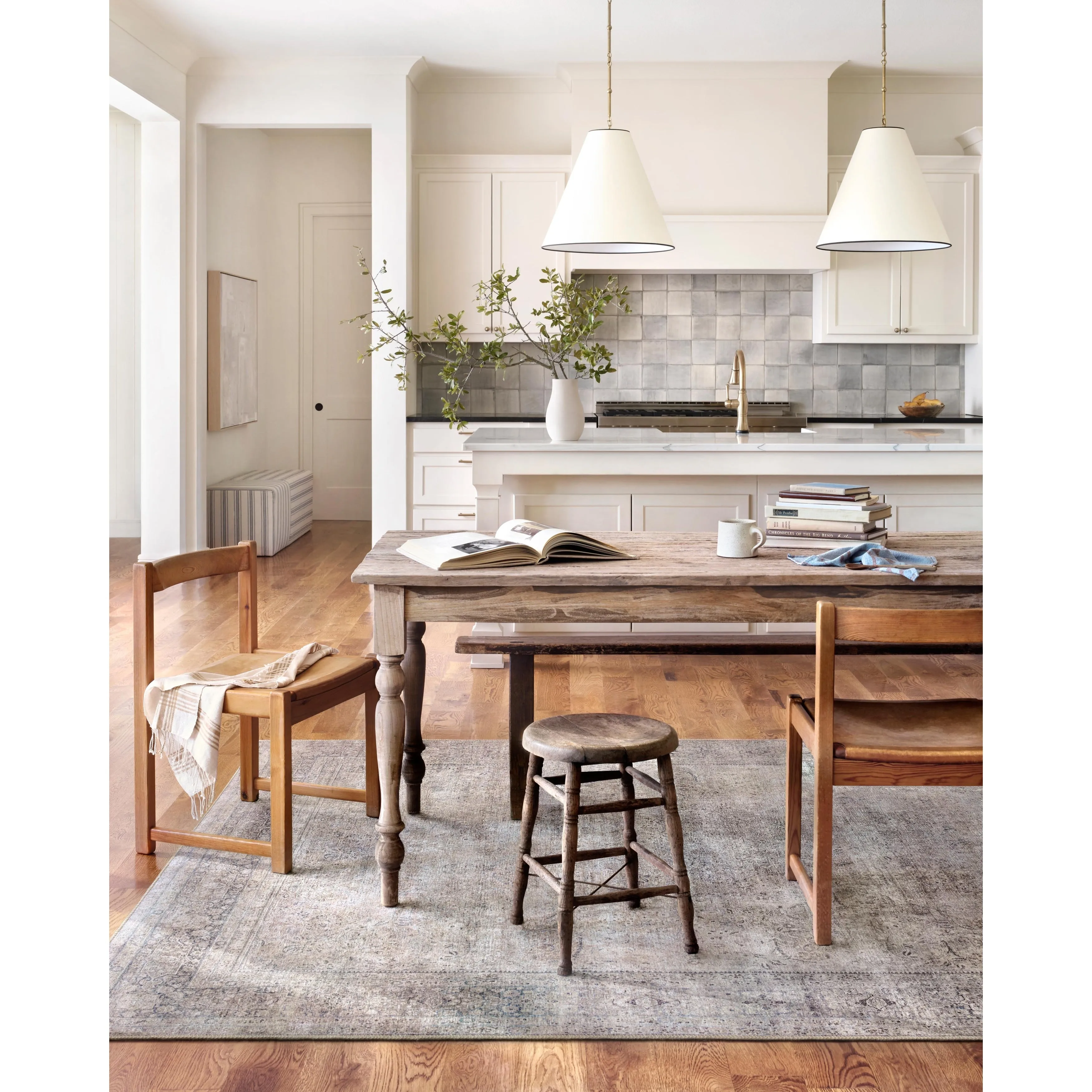 Alexander Home Sophia Printed Vintage Botanical Area Rug