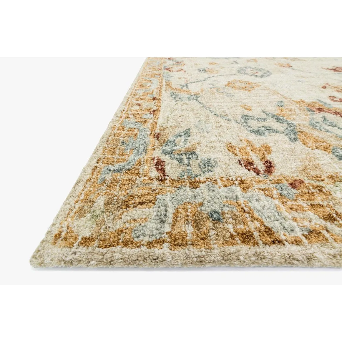 Alexander Home Transitional Floral Mosaic Hand-Hooked 100% Wool Rug