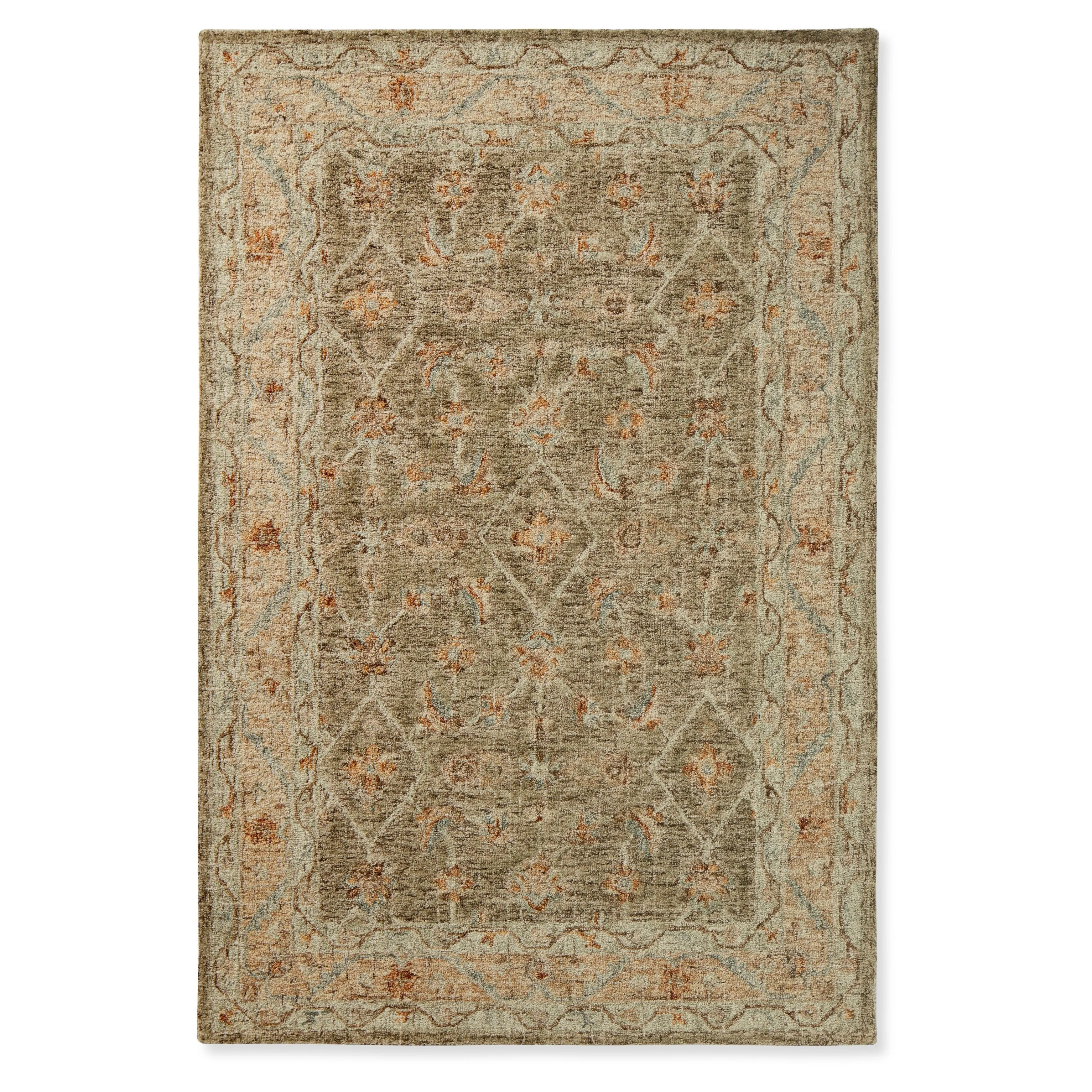 Alexander Home Transitional Mosaic Hand-hooked 100% Wool Rug