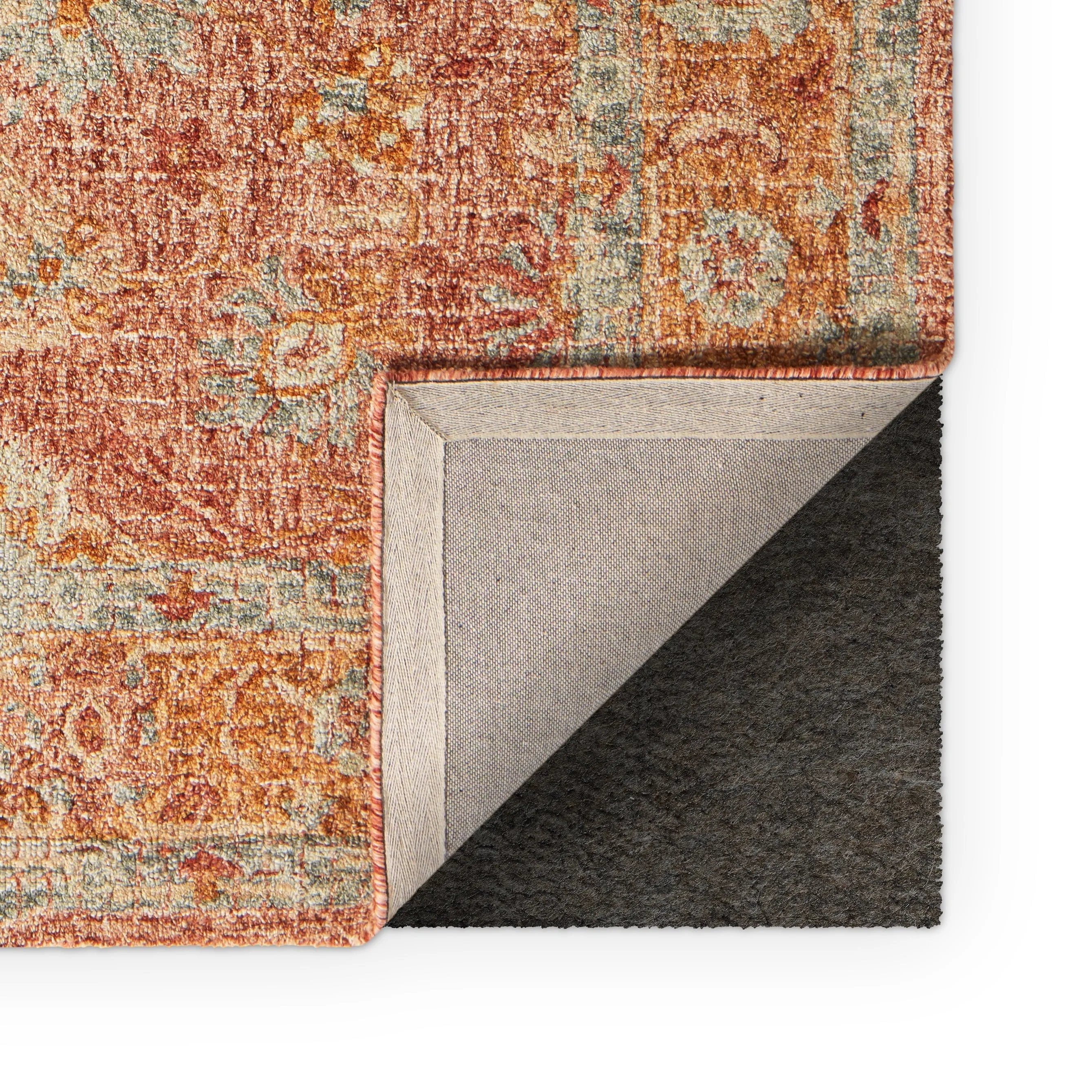 Alexander Home Transitional Terracotta Mosaic Hand-Hooked 100% Wool Rug