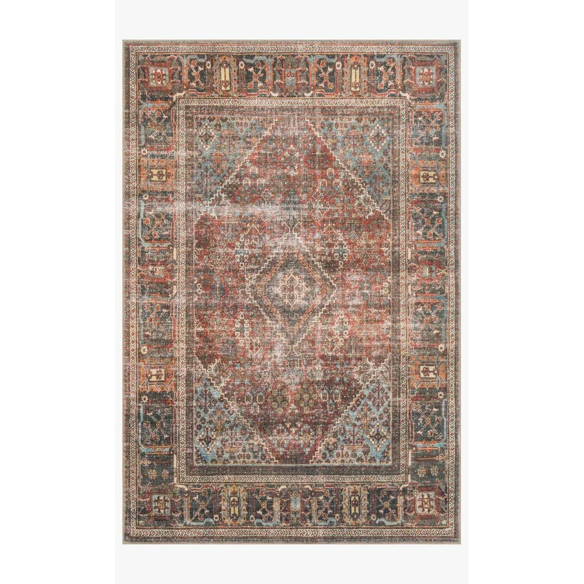 Alexander Home Tremezzina Distressed Oriental Area Rug