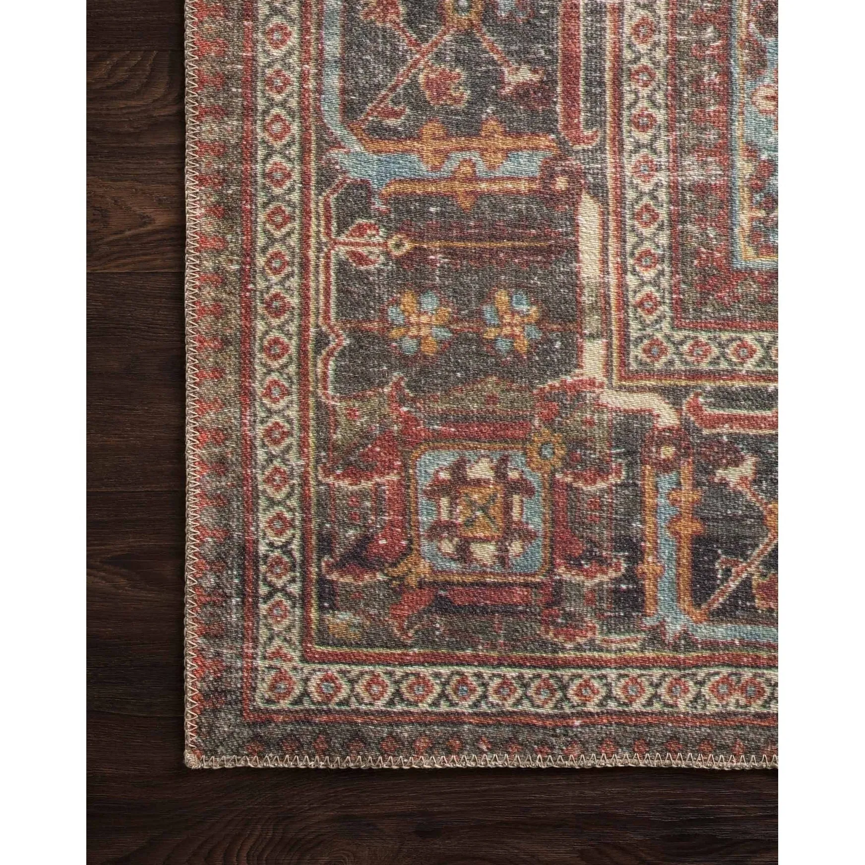 Alexander Home Tremezzina Distressed Oriental Area Rug