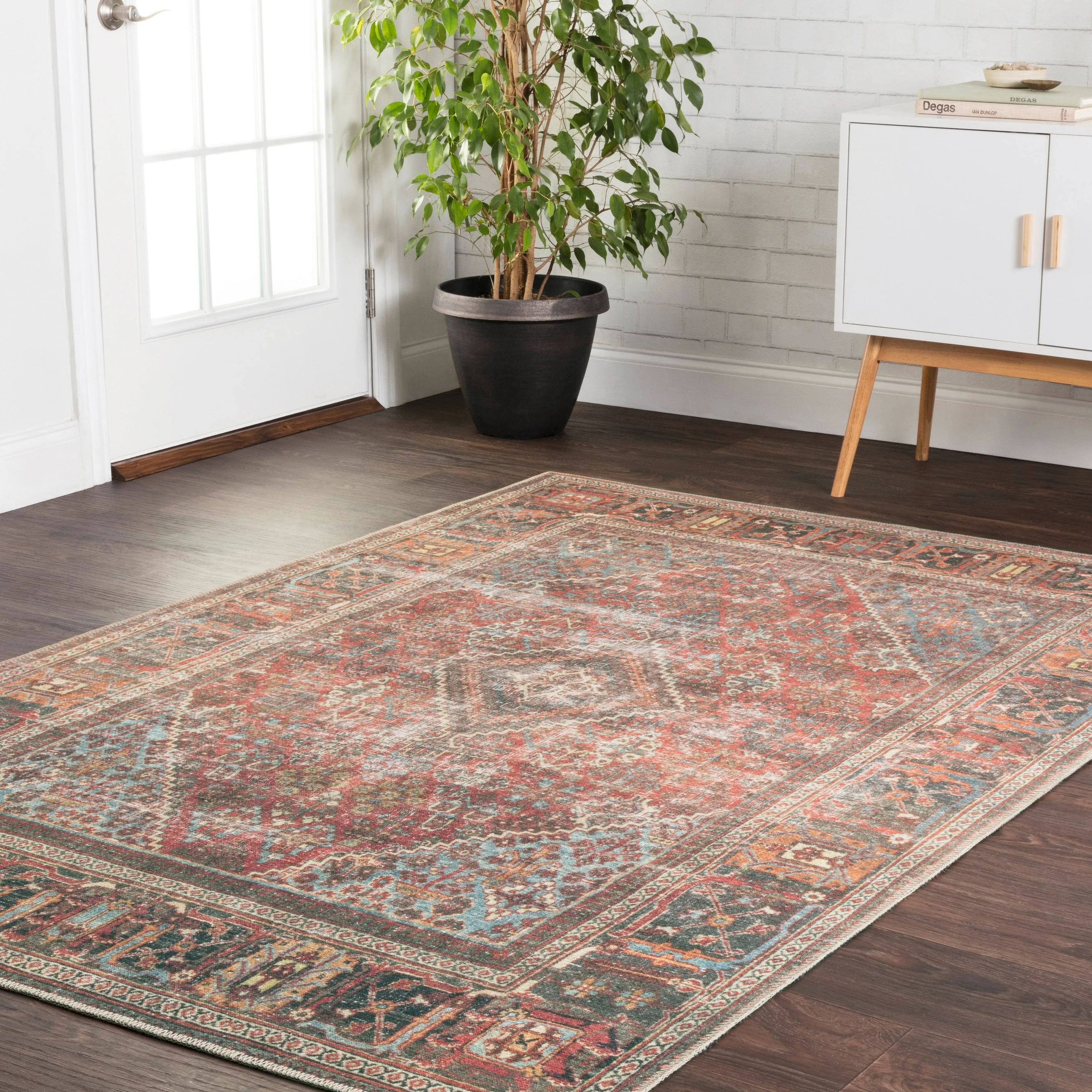 Alexander Home Tremezzina Distressed Oriental Area Rug