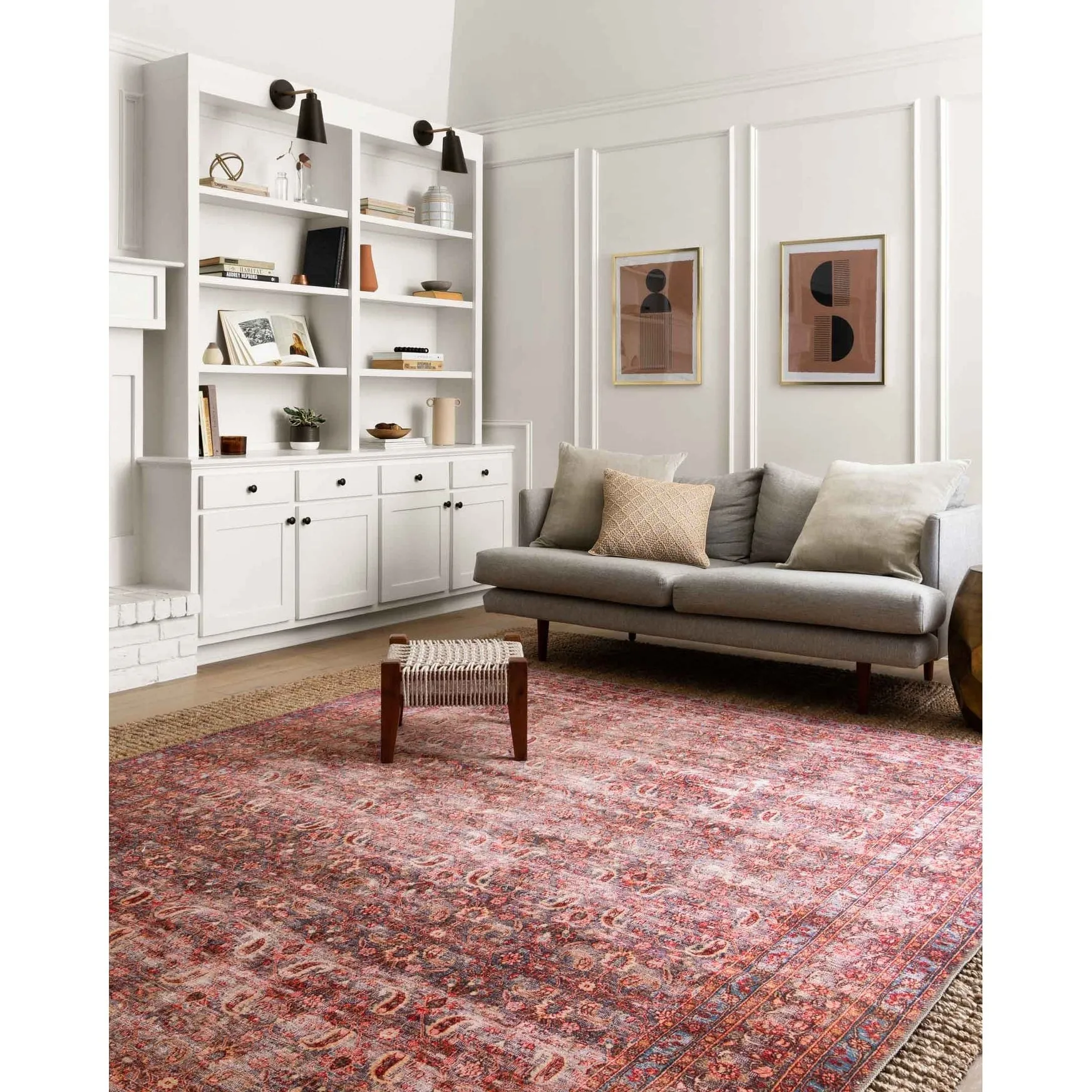 Alexander Home Tremezzina Printed Botanical Boho Vintage Rug