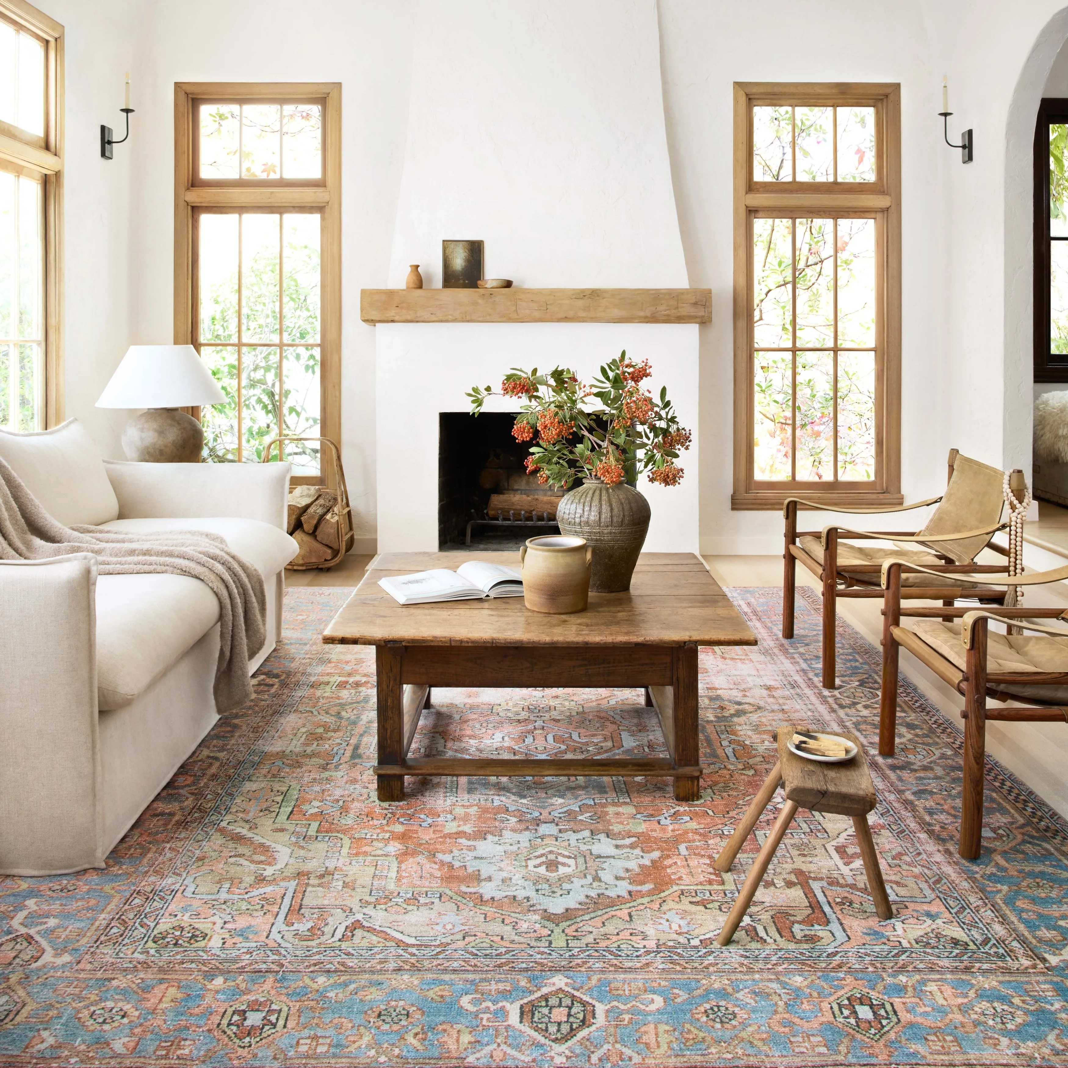 Alexander Home Tremezzina Printed Distressed Geometric Area Rug