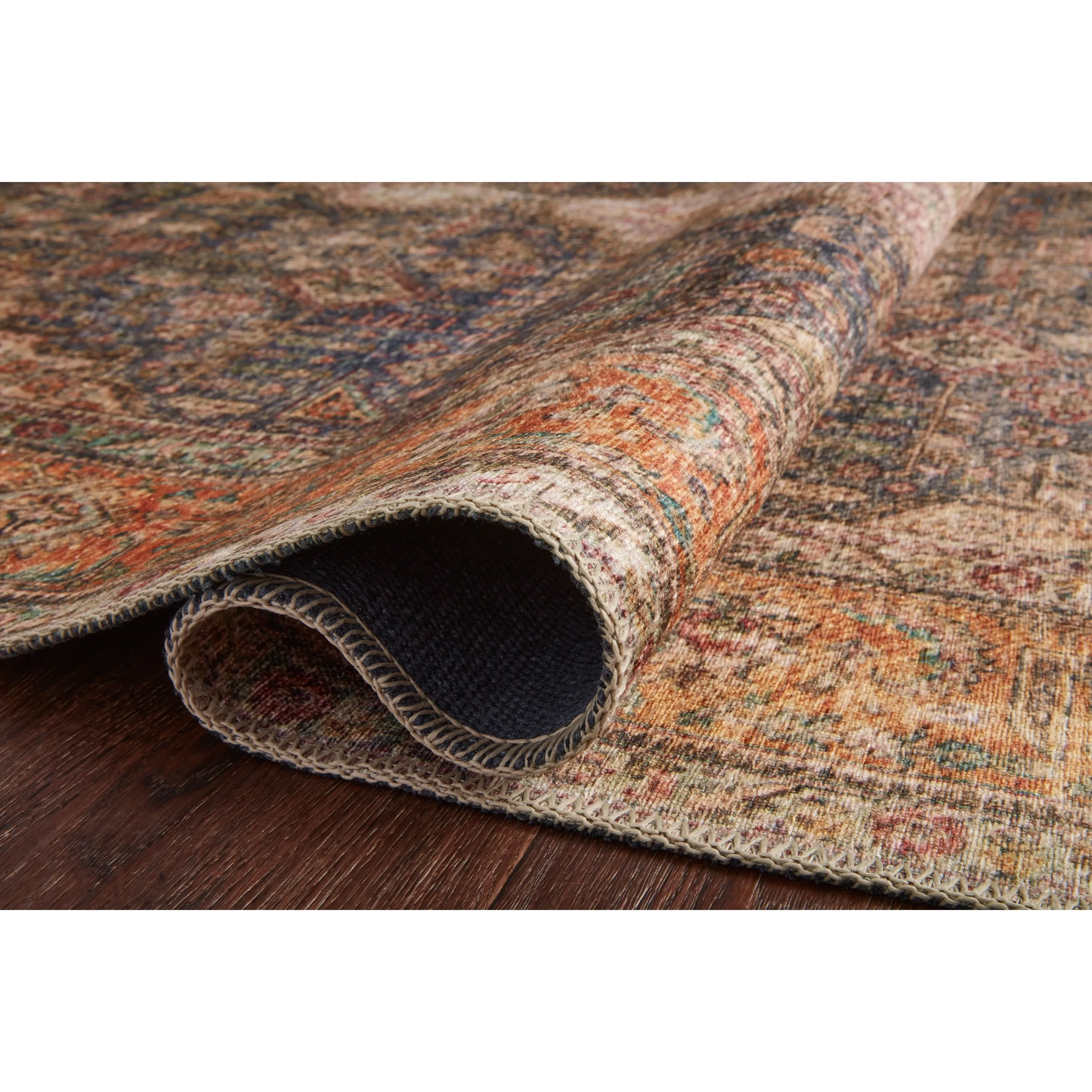 Alexander Home Tremezzina Printed Distressed Medallion Boho Rug