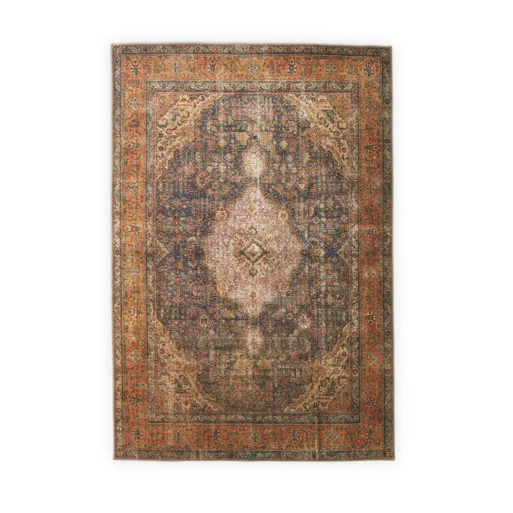 Alexander Home Tremezzina Printed Distressed Medallion Boho Rug