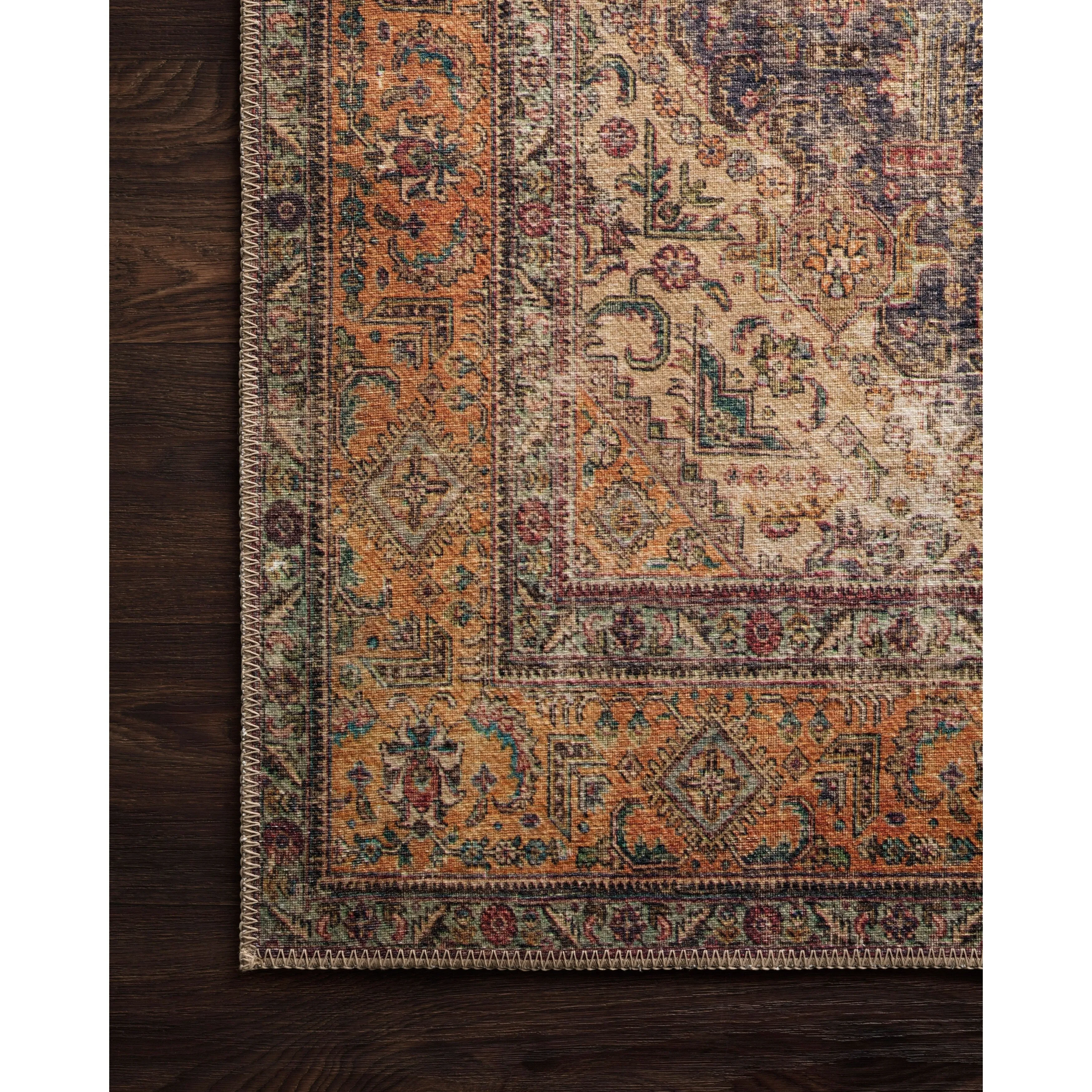 Alexander Home Tremezzina Printed Distressed Medallion Boho Rug