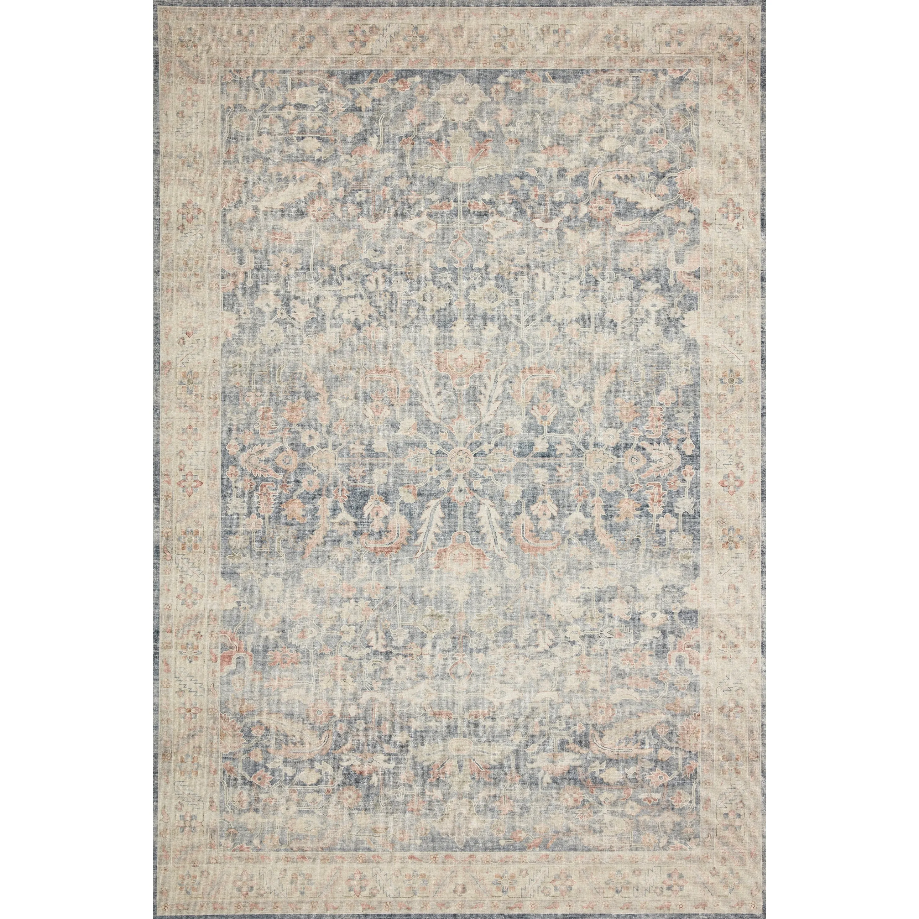 Alexander Home Venetian Printed Botanical Distressed Area Rug