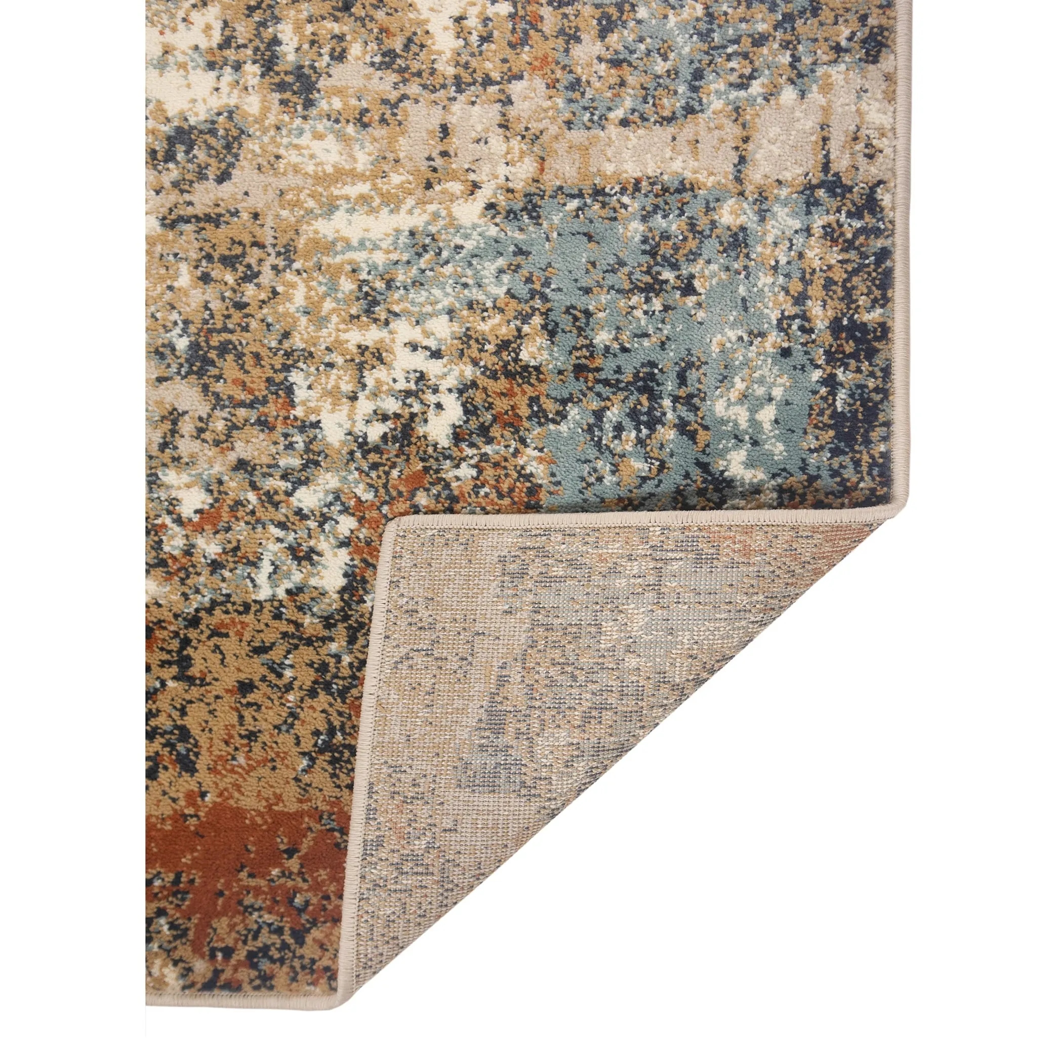 Alurea Clovis Orange Abstract Area Rug