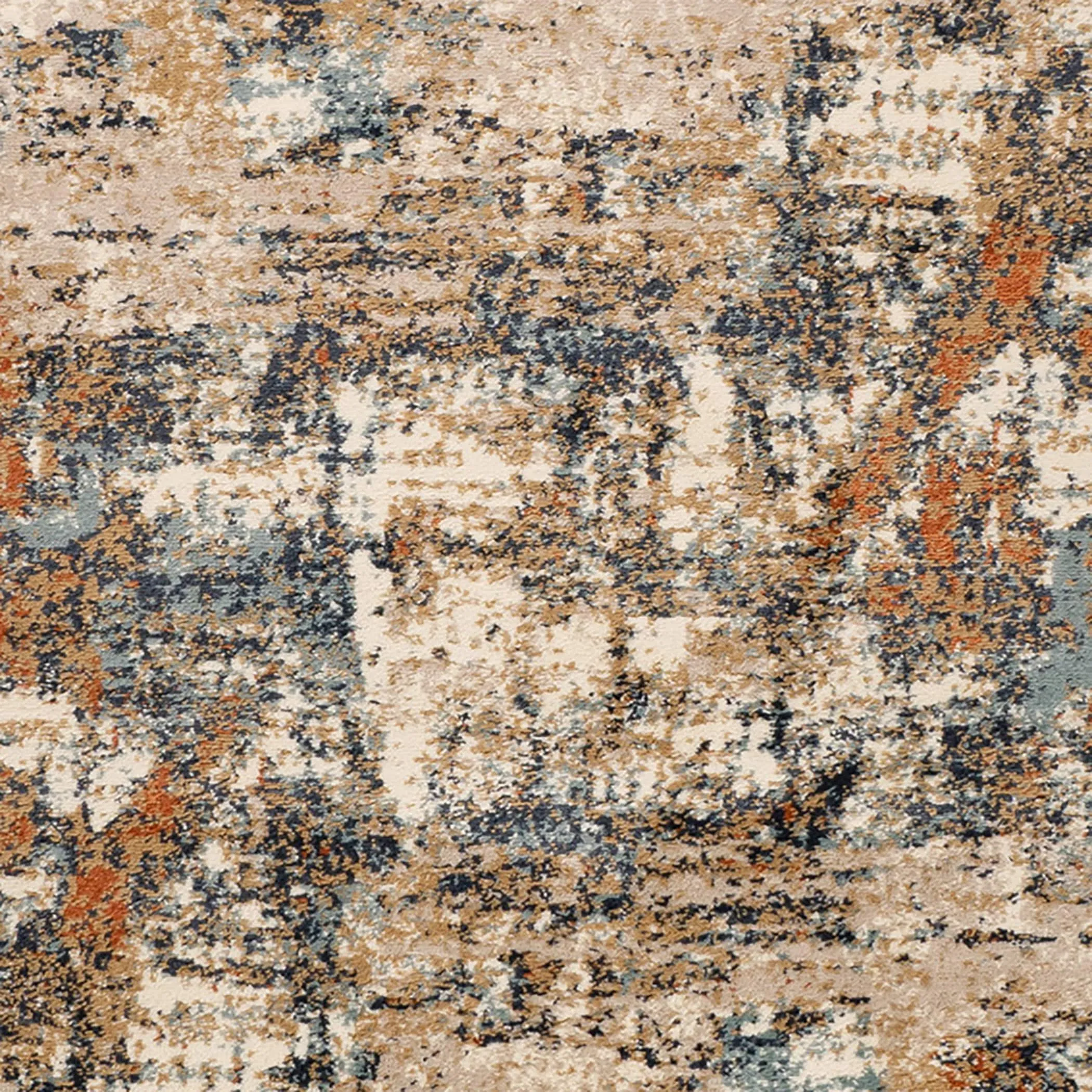 Alurea Clovis Orange Abstract Area Rug