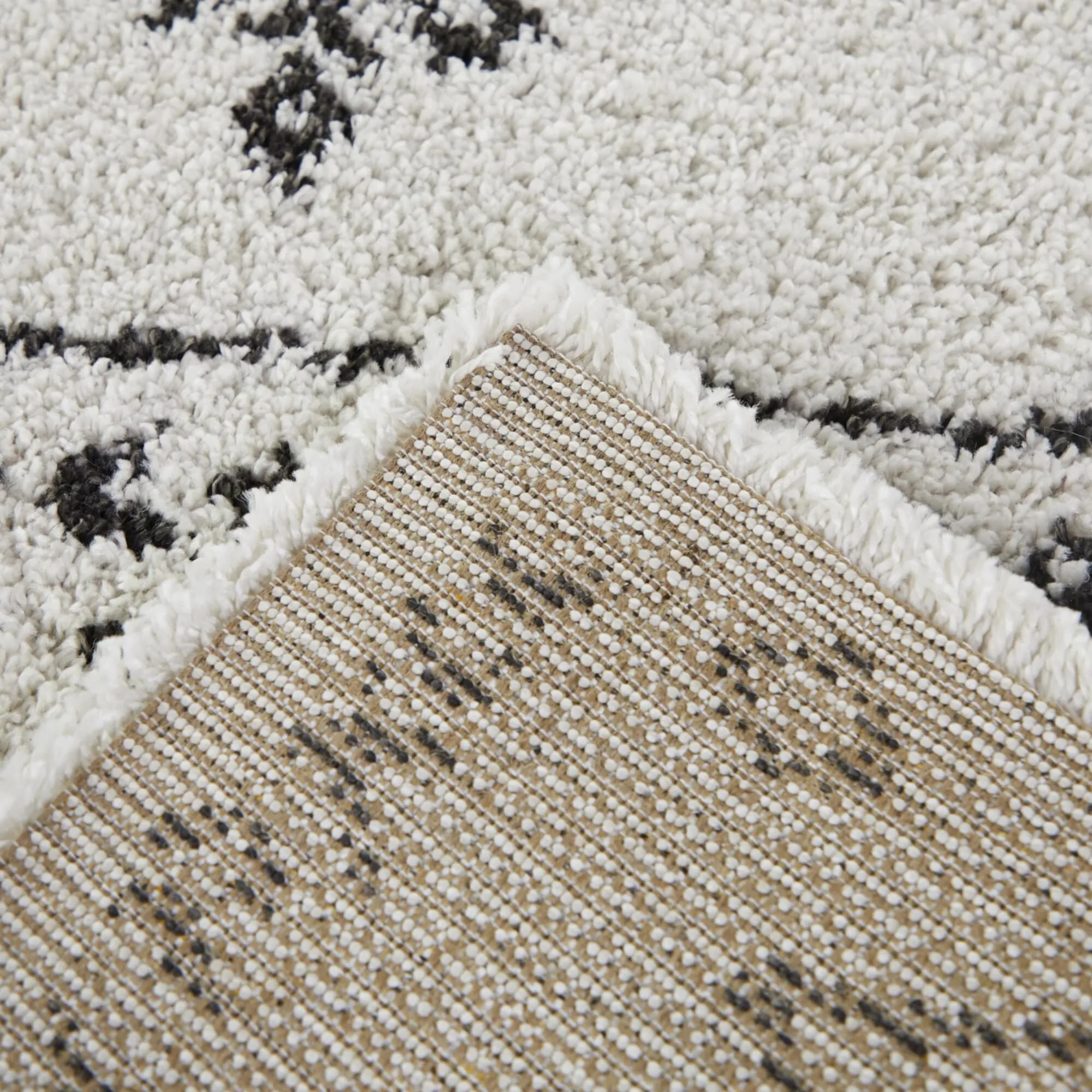 Ampere Boho Geometric Shag Area Rug