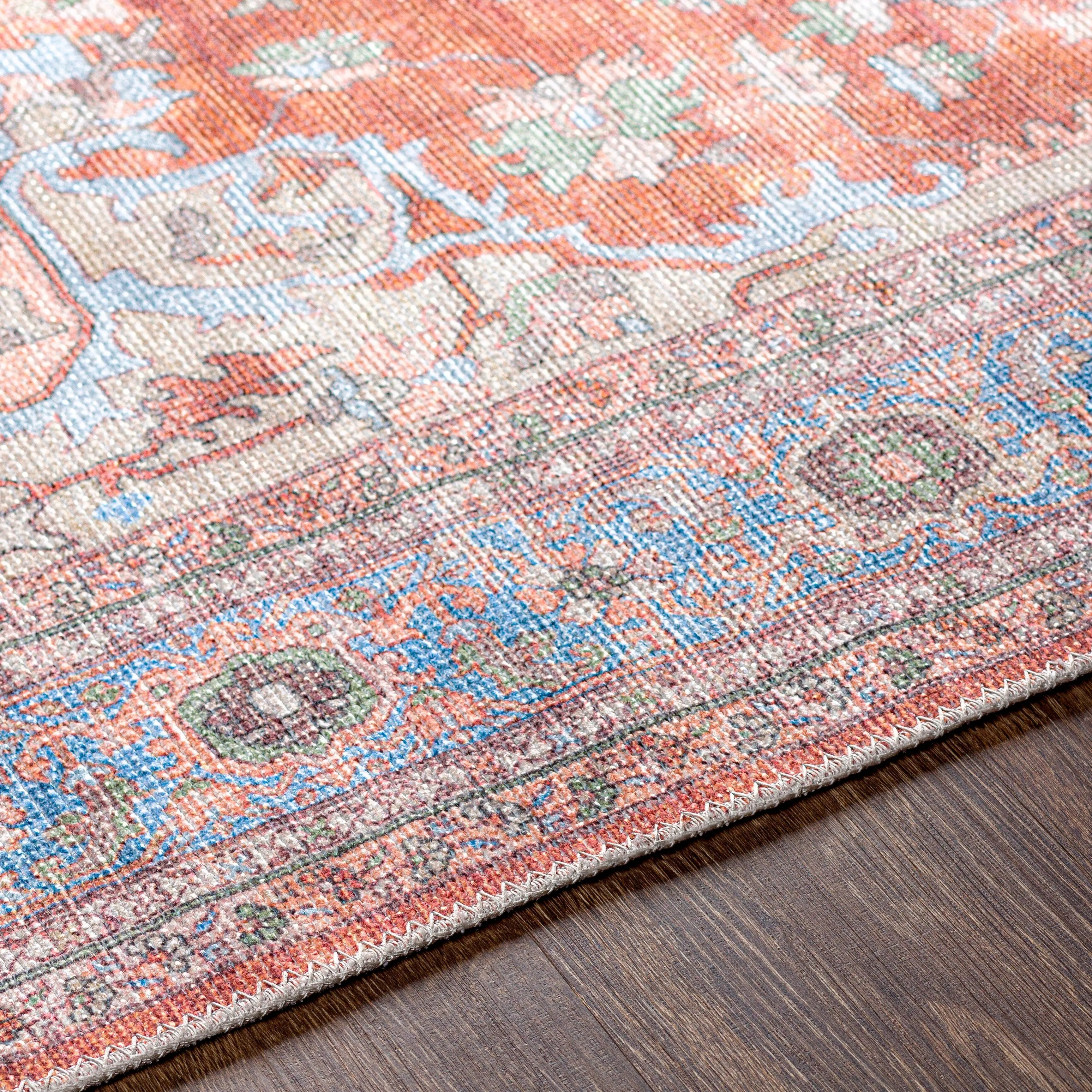 Artistic Weavers Abhishek Distressed Traditional Machine Washable Area Rug