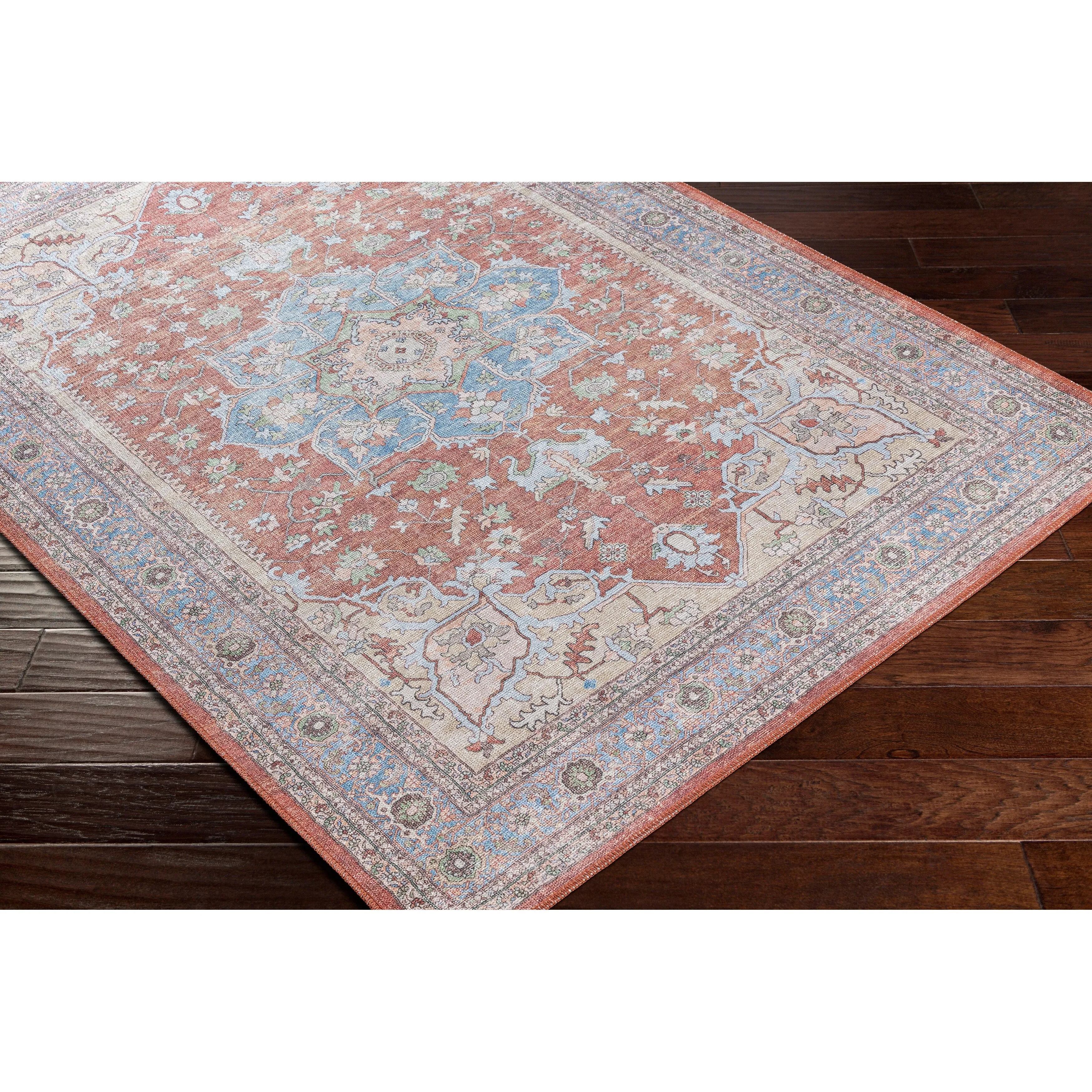 Artistic Weavers Abhishek Distressed Traditional Machine Washable Area Rug