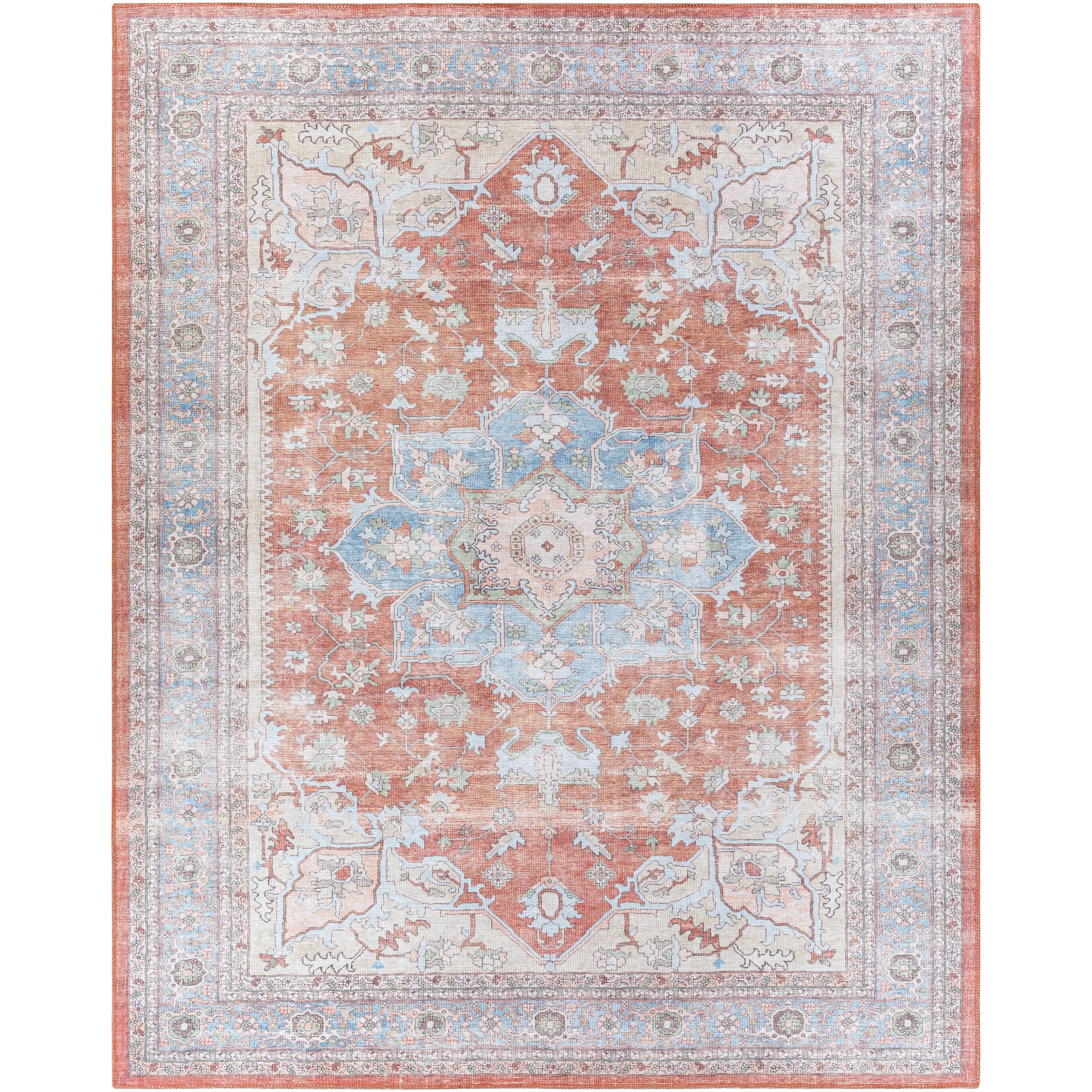 Artistic Weavers Abhishek Distressed Traditional Machine Washable Area Rug