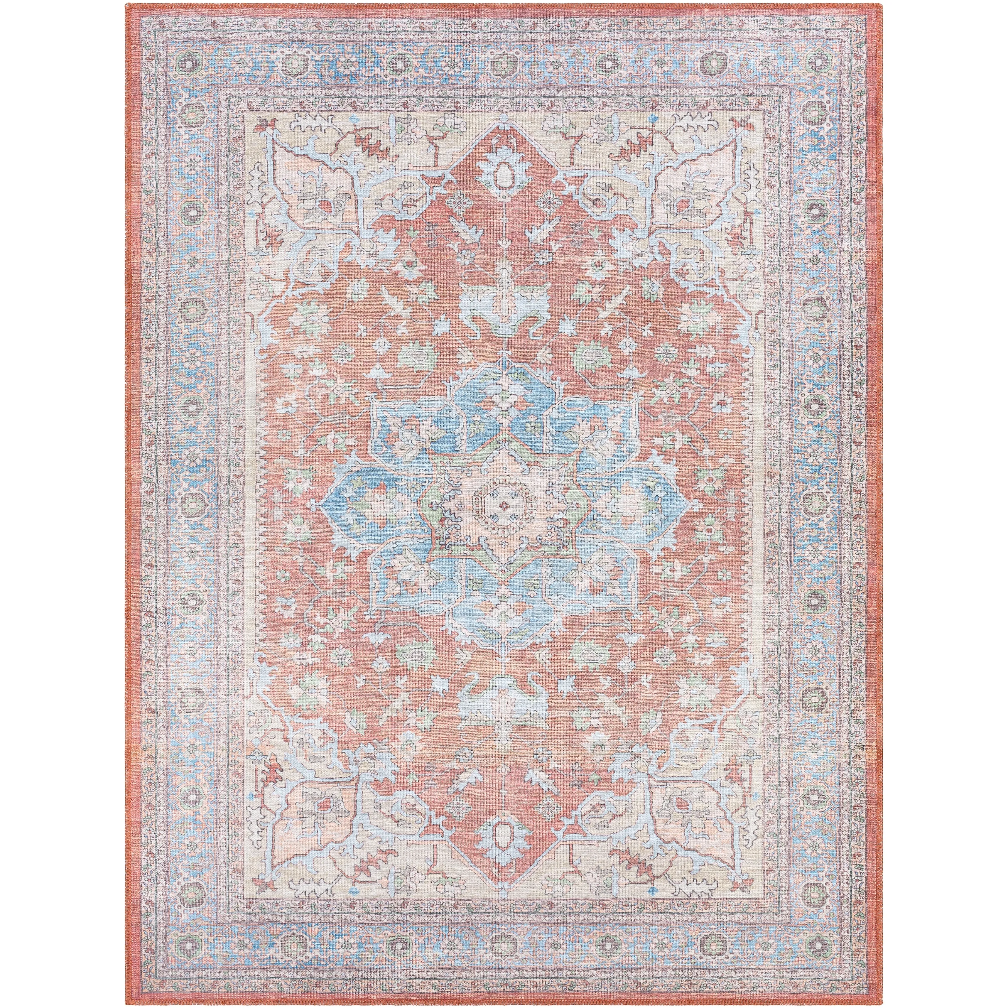 Artistic Weavers Abhishek Distressed Traditional Machine Washable Area Rug