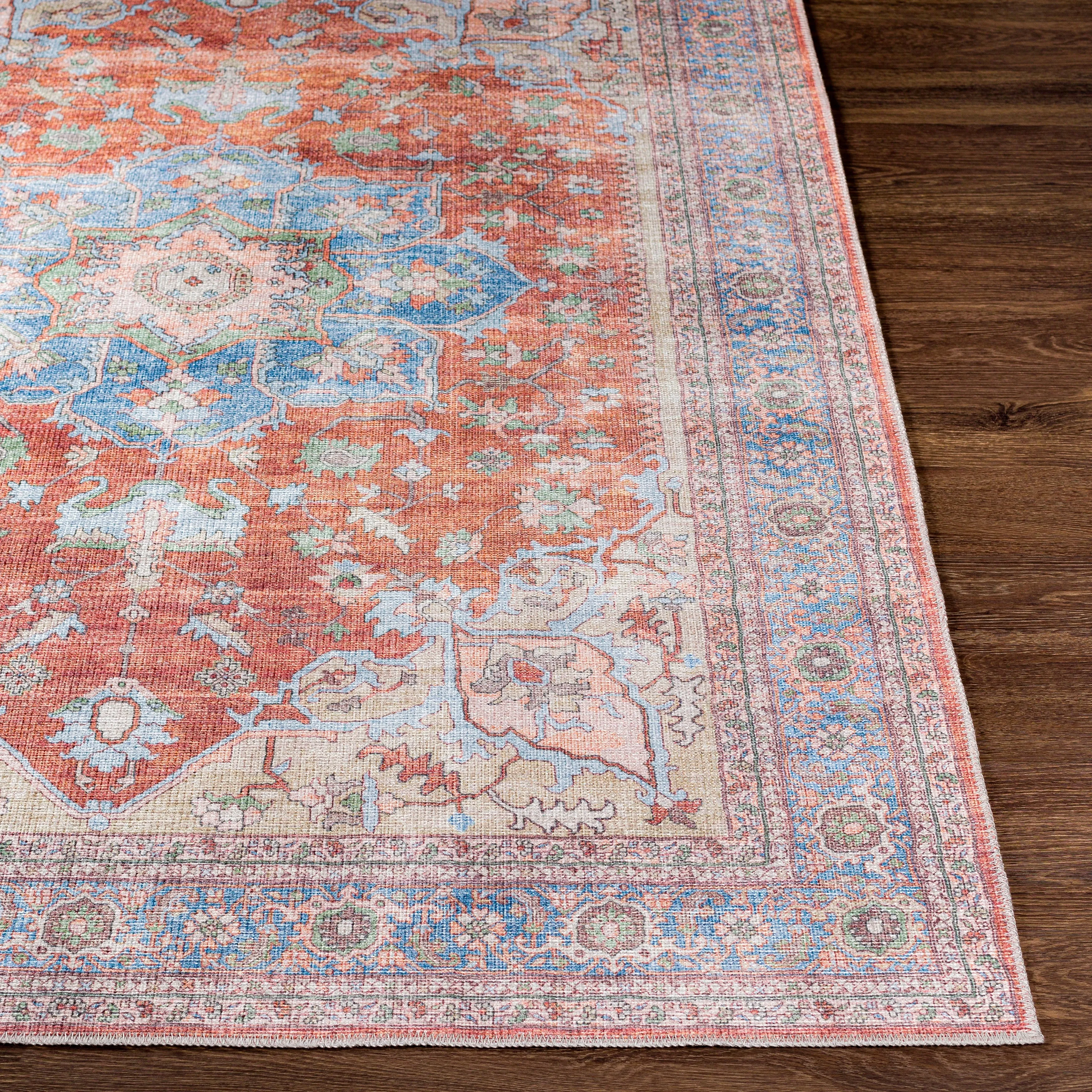 Artistic Weavers Abhishek Distressed Traditional Machine Washable Area Rug