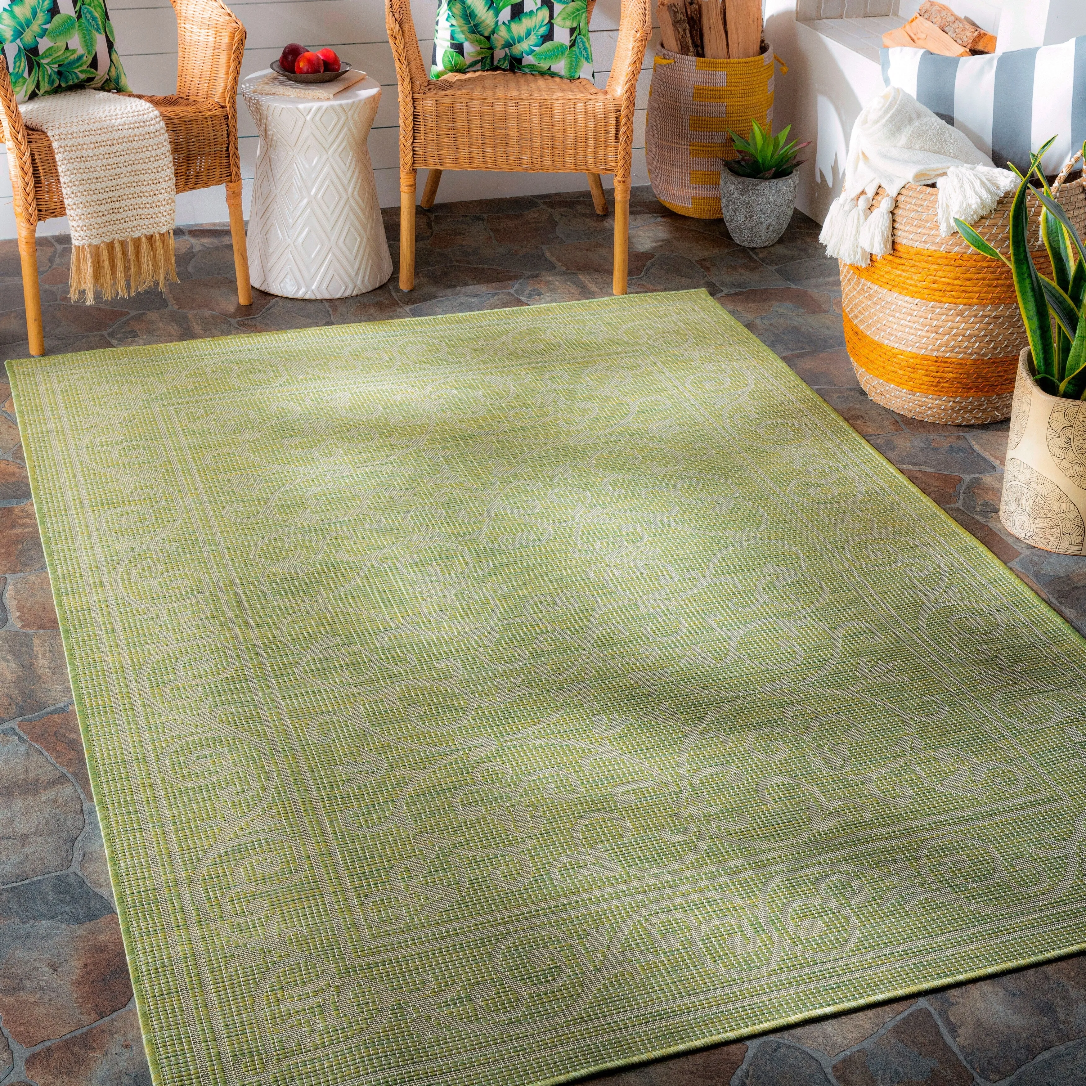 Artistic Weavers Adalet Vintage Boho Medallion Outdoor Area Rug