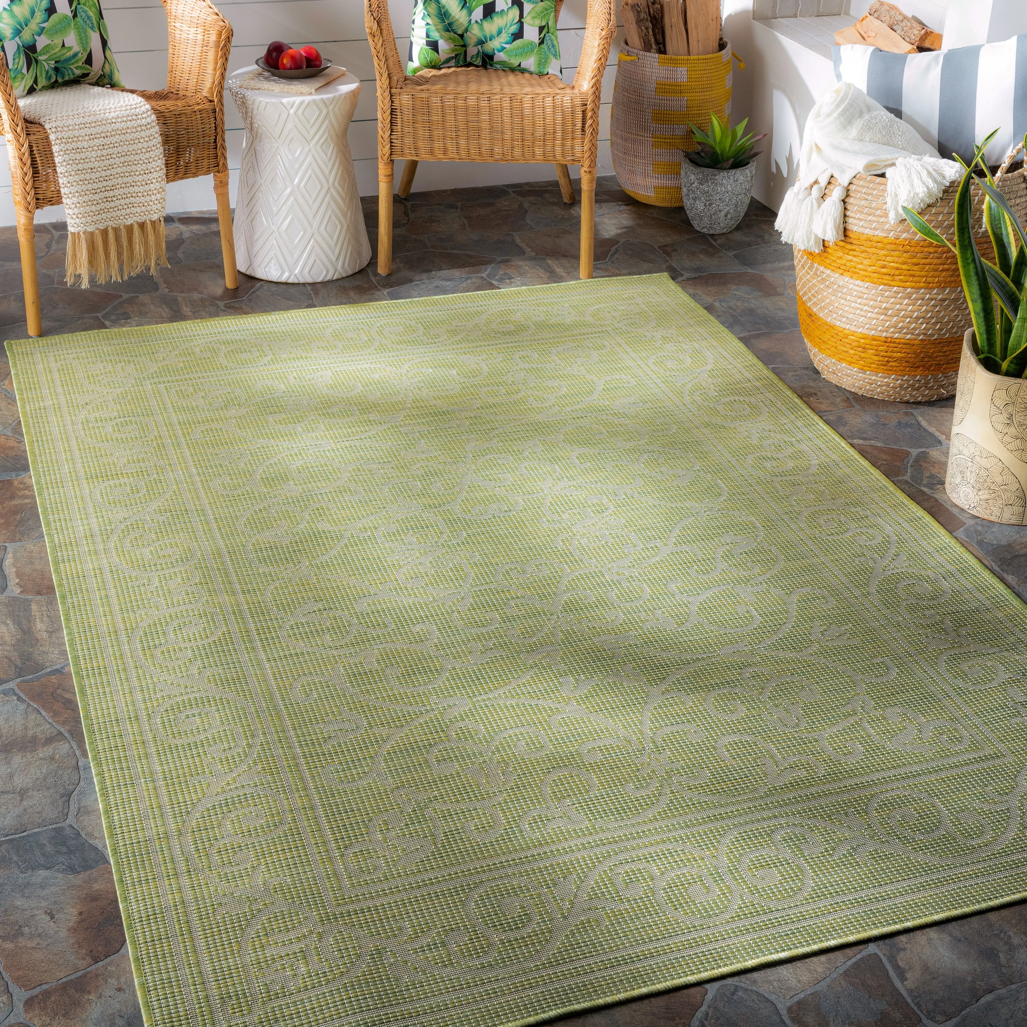 Artistic Weavers Adalet Vintage Boho Medallion Outdoor Area Rug