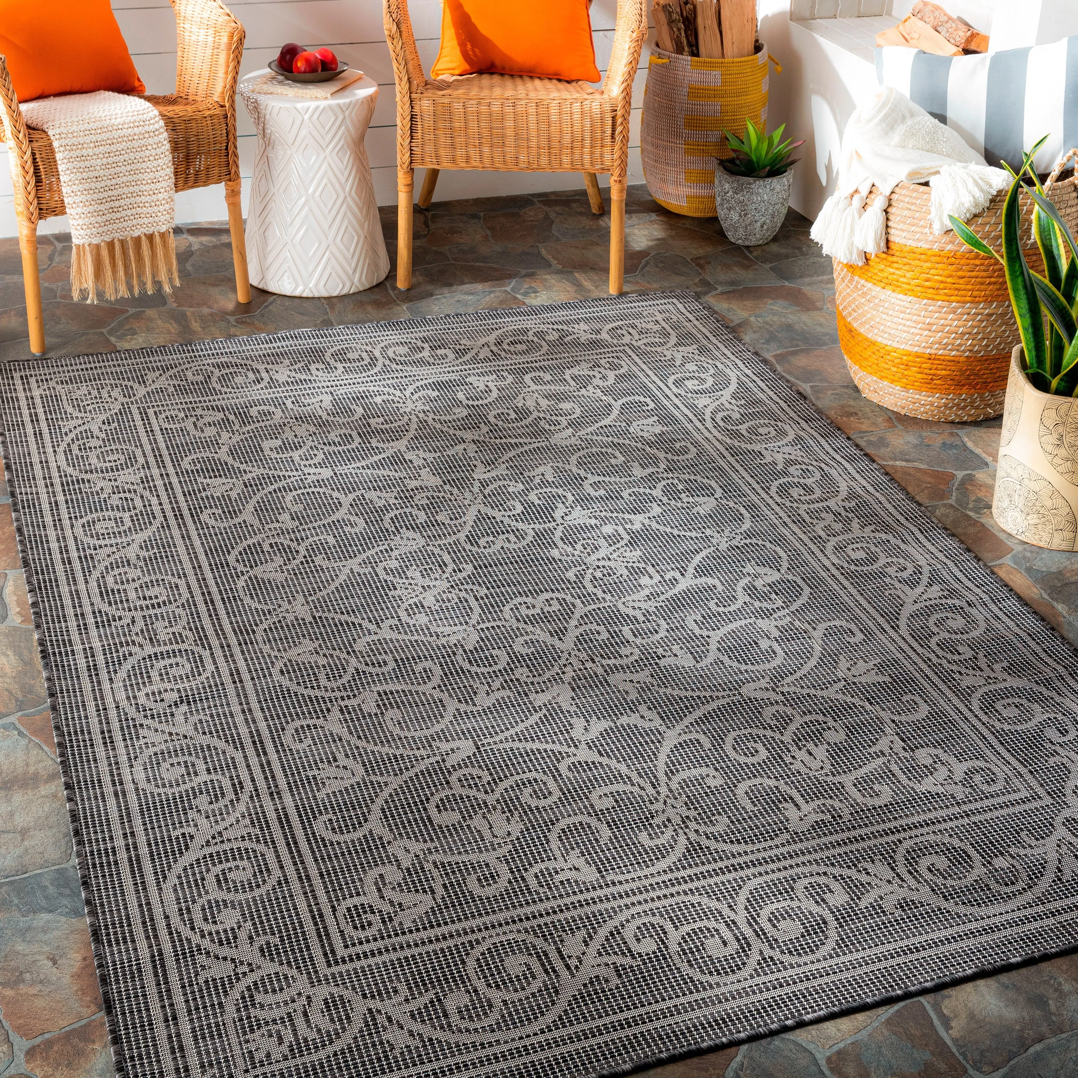 Artistic Weavers Adalet Vintage Boho Medallion Outdoor Area Rug