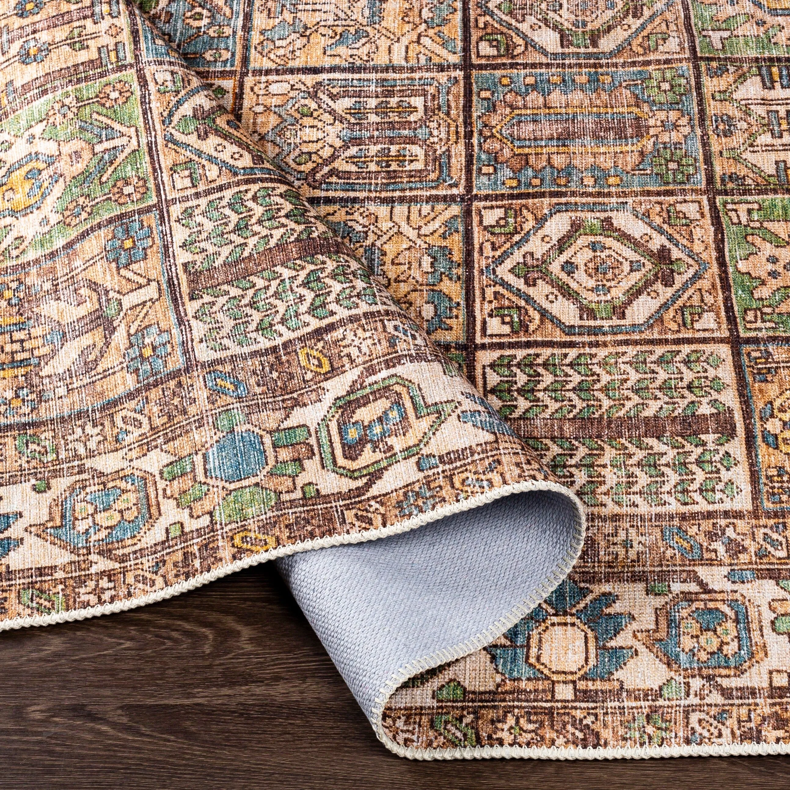 Artistic Weavers Lukae Machine Washable Vintage Border Area Rug