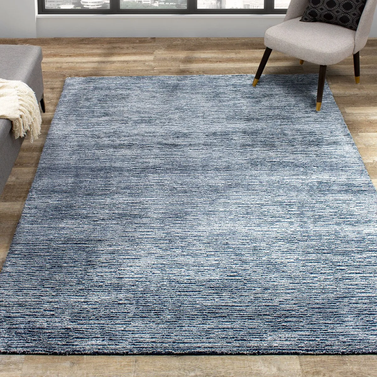 Ashburn Collection - Blue/Grey Handtufted Rug