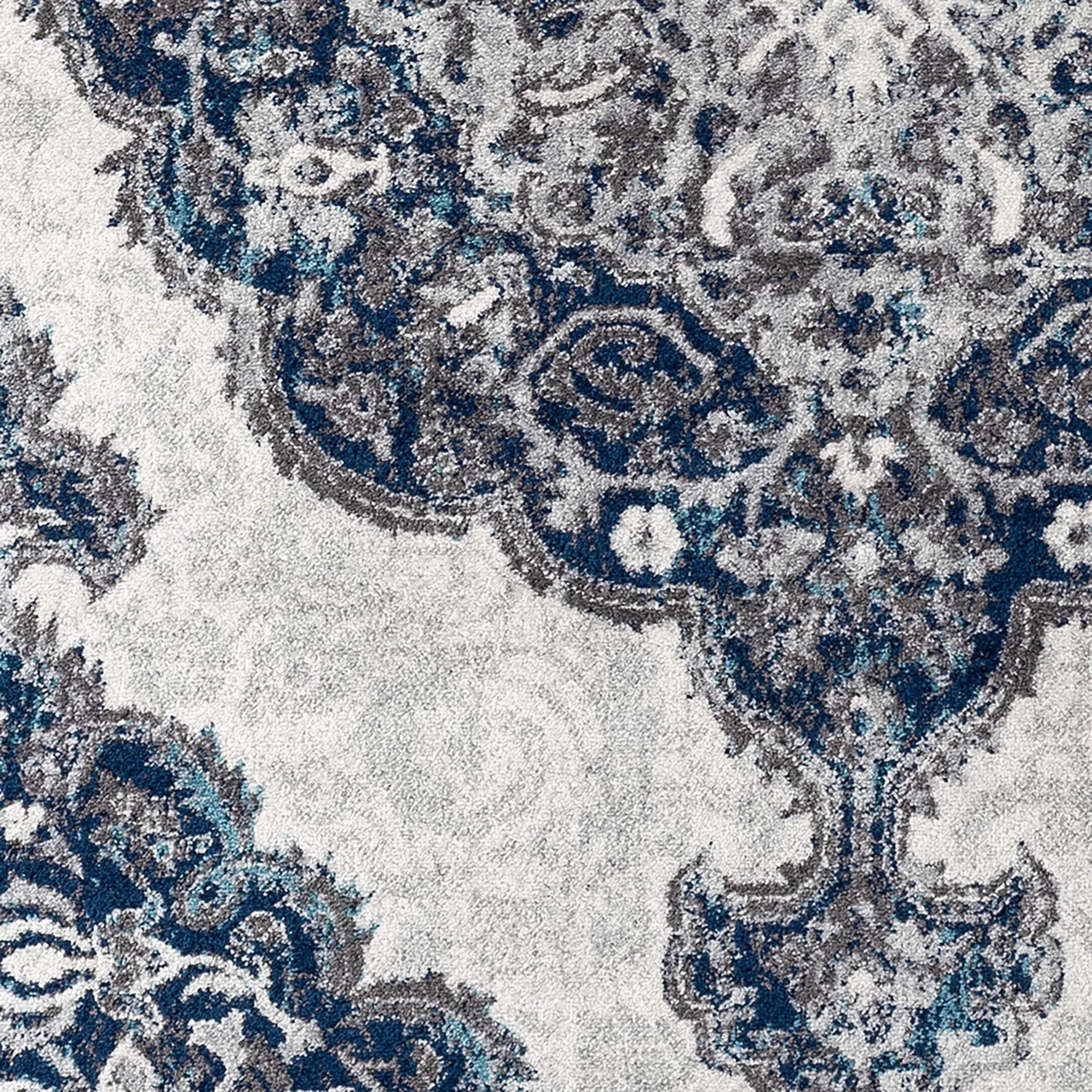Aurelia Hana Navy Blue Medallion Area Rug