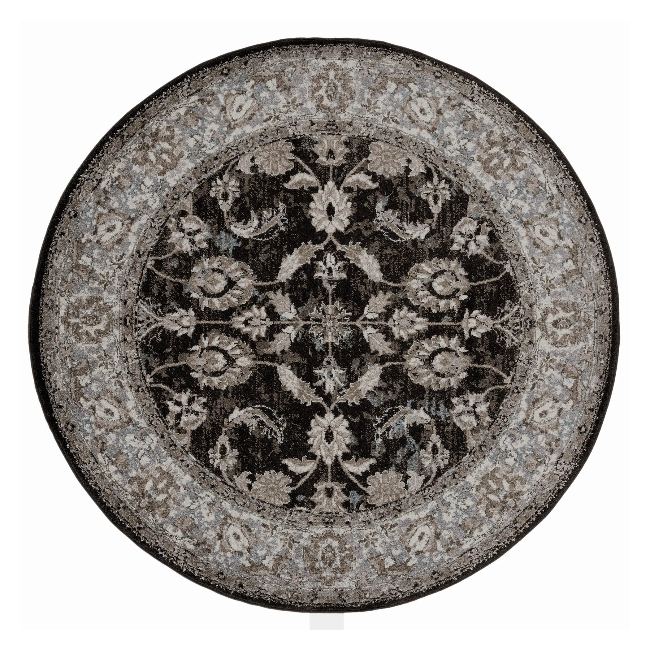 Aurelia Jiru Black Bordered Area Rug