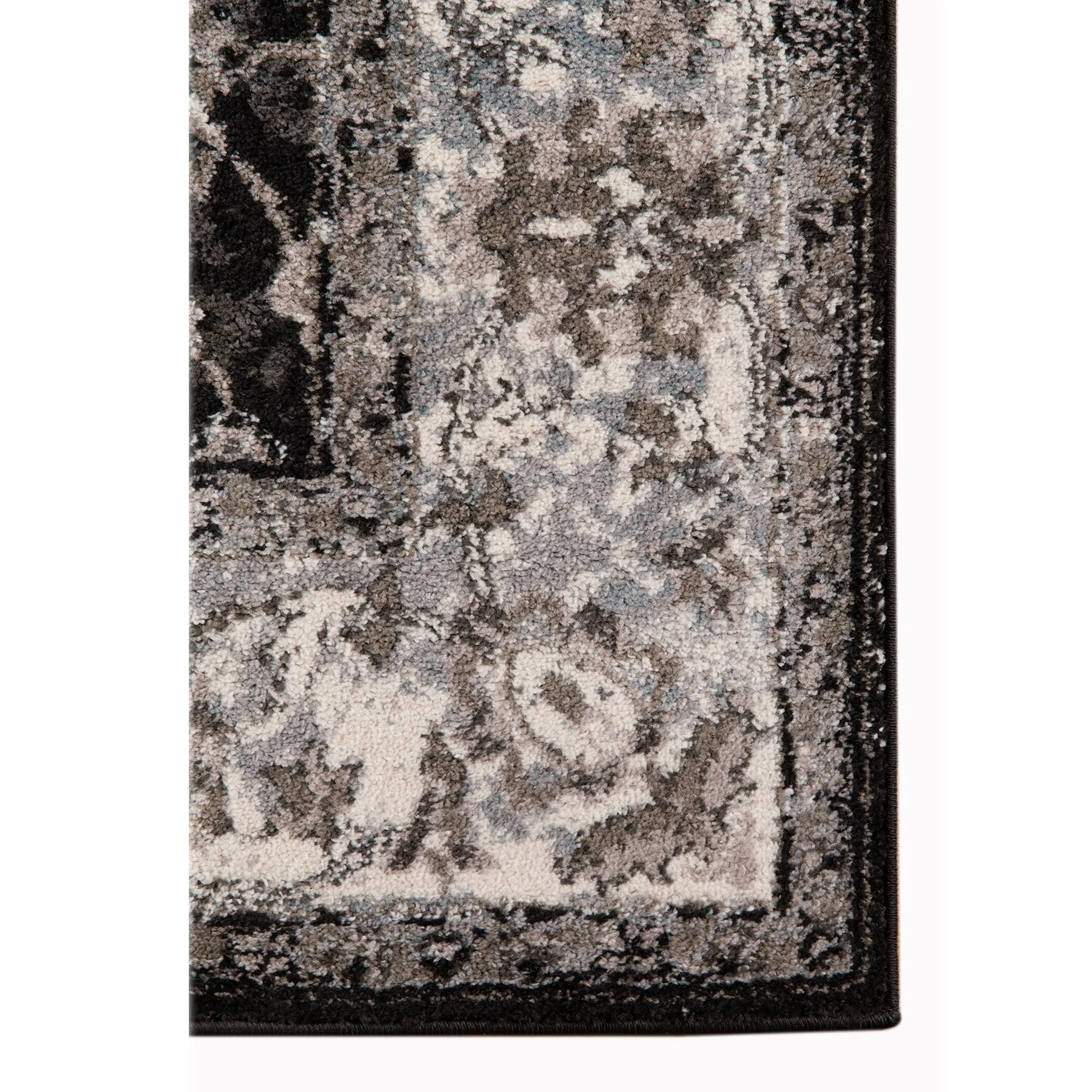 Aurelia Jiru Black Bordered Area Rug