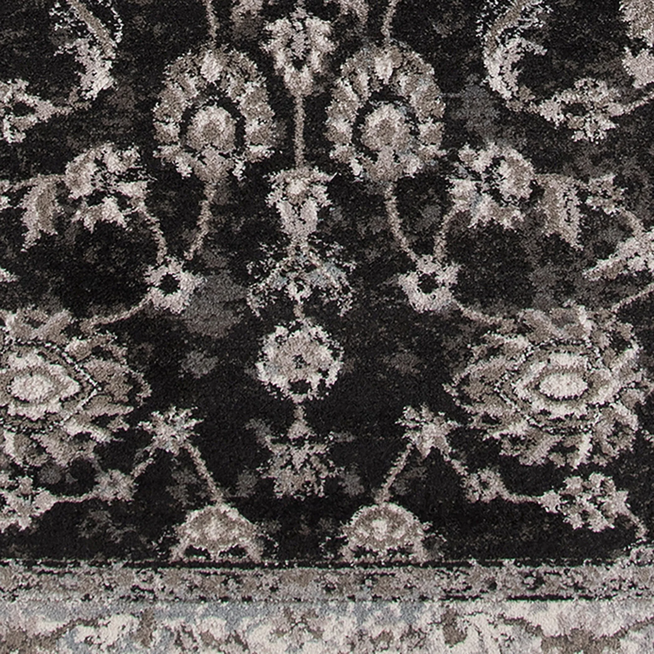 Aurelia Jiru Black Bordered Area Rug