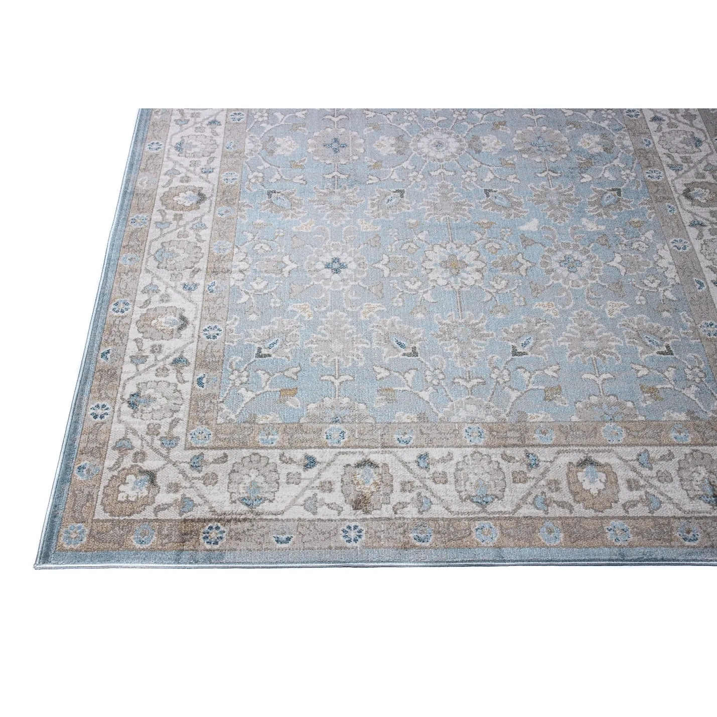 Bashian Bonny Light Blue Transitional Area Rug