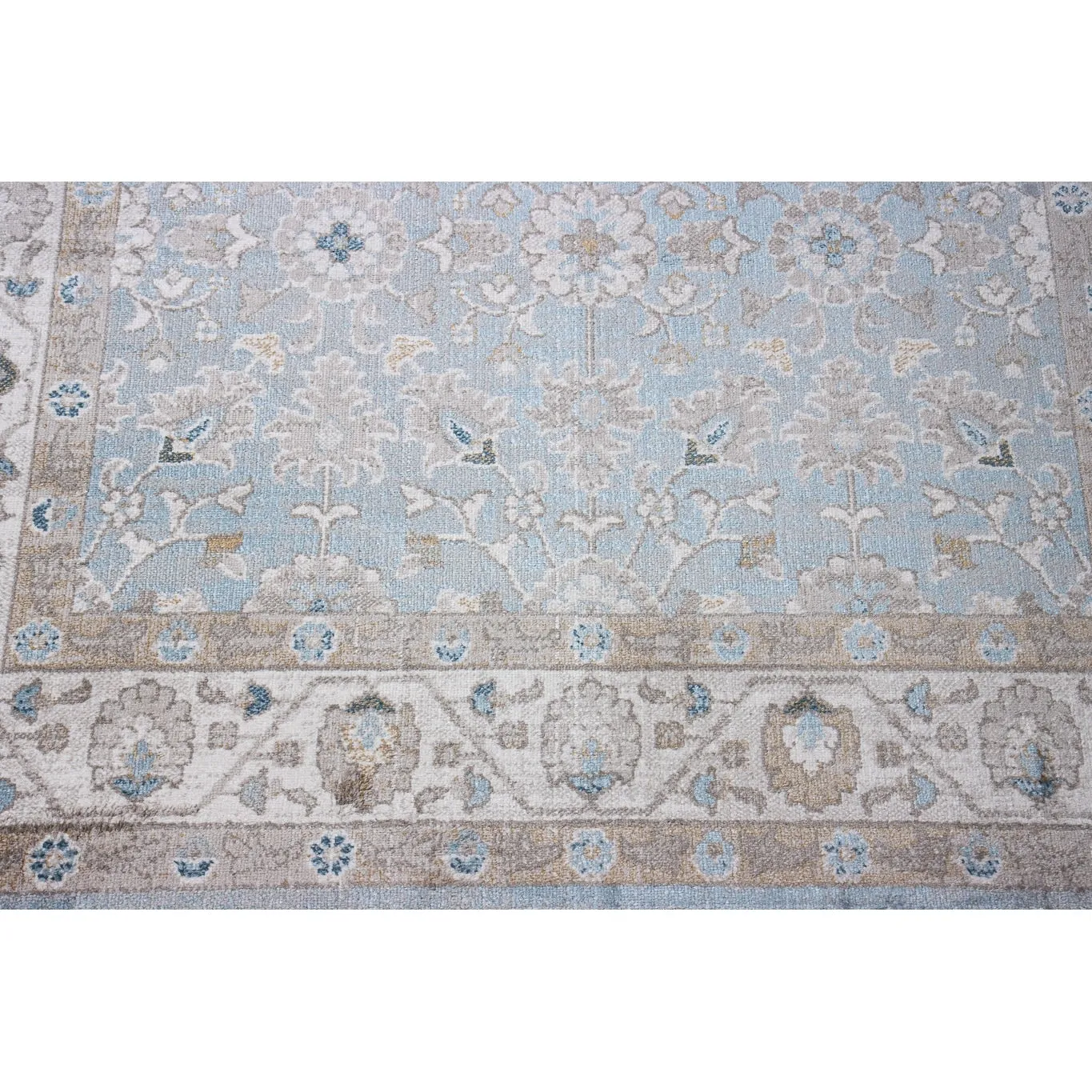 Bashian Bonny Light Blue Transitional Area Rug