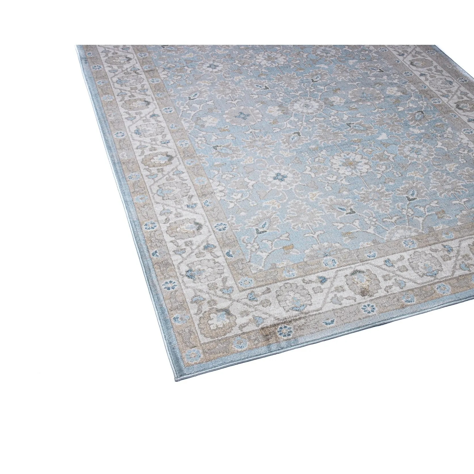 Bashian Bonny Light Blue Transitional Area Rug