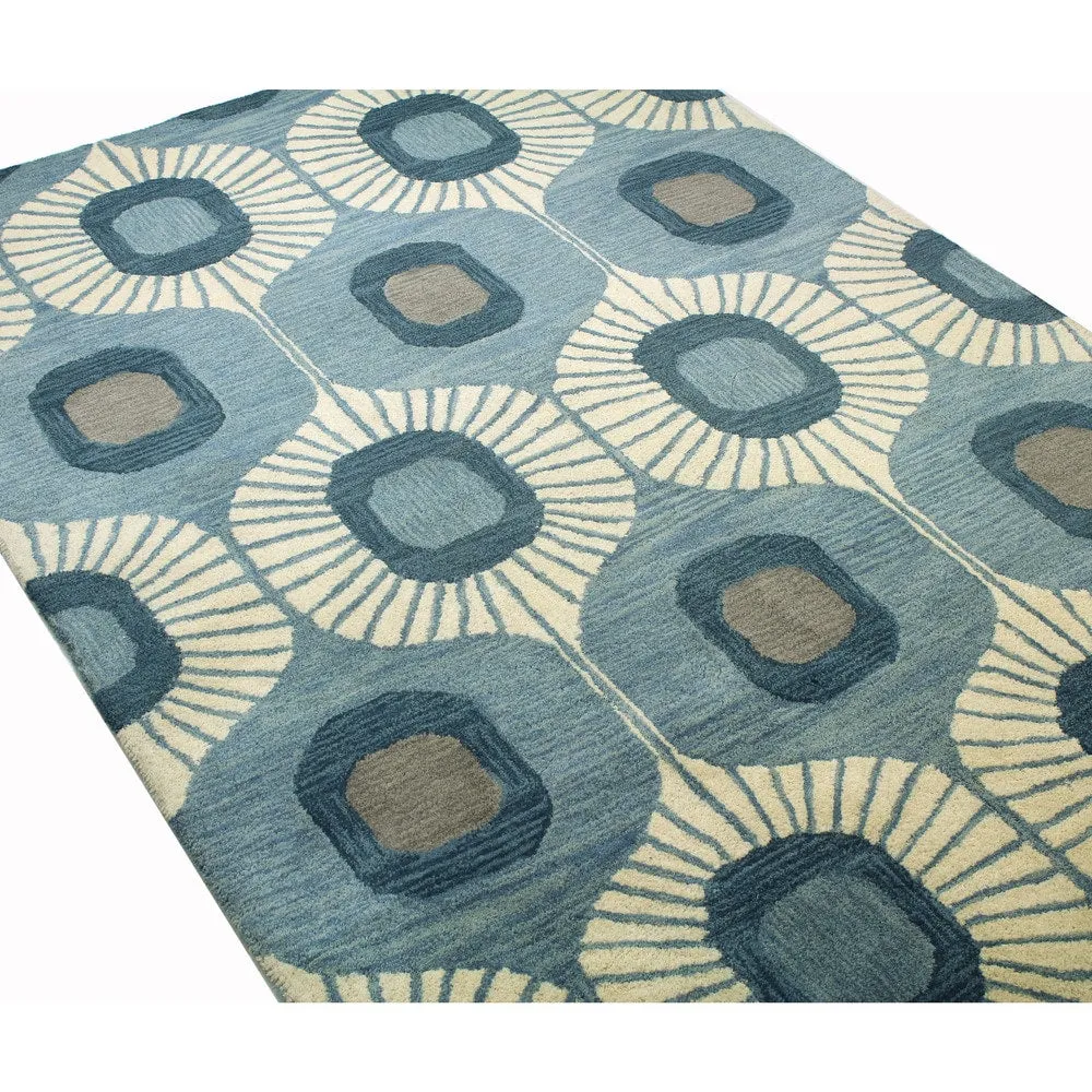 Bashian Woodbridge Hand-tufted Modern Abstract Ikat Wool Area Rug