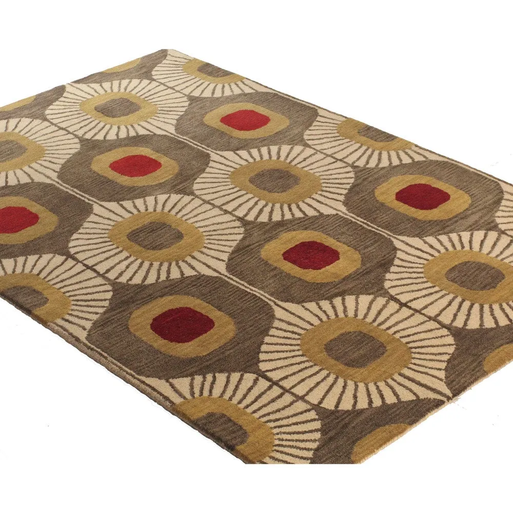 Bashian Woodbridge Hand-tufted Modern Abstract Ikat Wool Area Rug