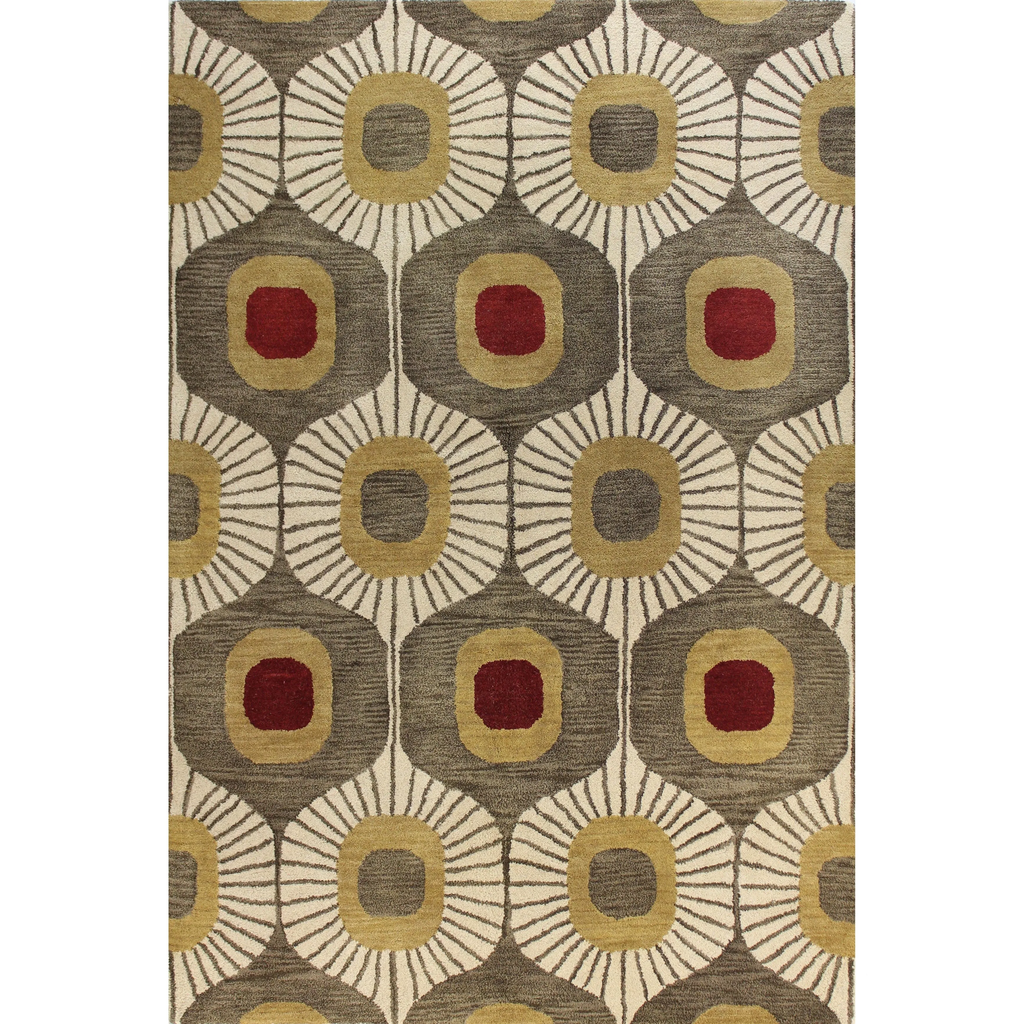 Bashian Woodbridge Hand-tufted Modern Abstract Ikat Wool Area Rug