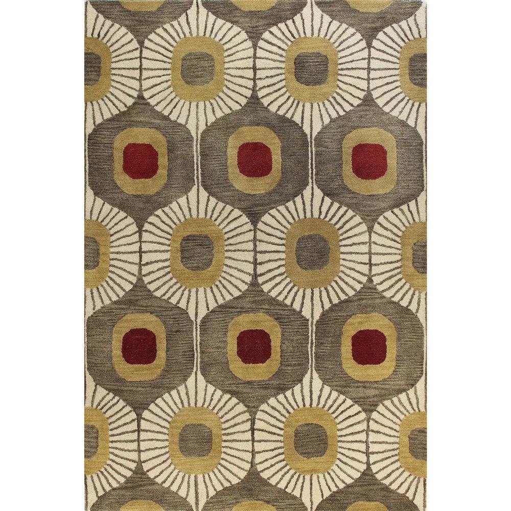 Bashian Woodbridge Hand-tufted Modern Abstract Ikat Wool Area Rug