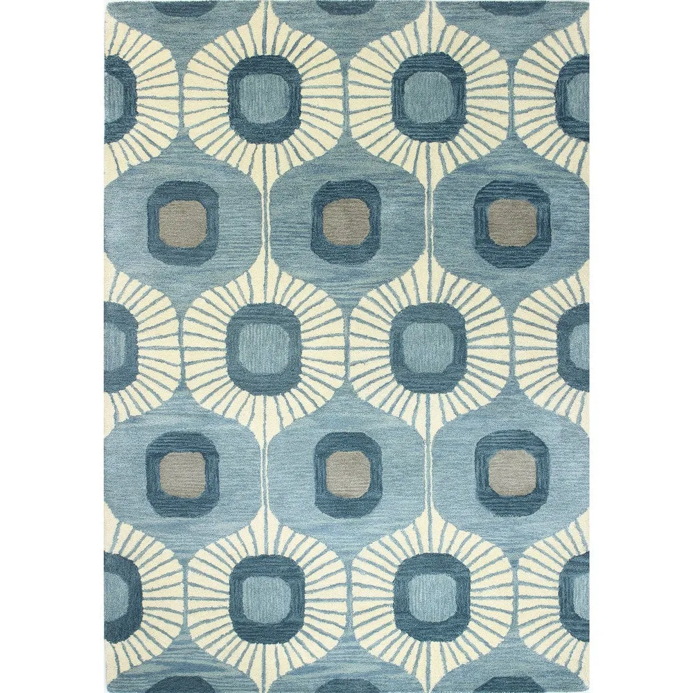 Bashian Woodbridge Hand-tufted Modern Abstract Ikat Wool Area Rug