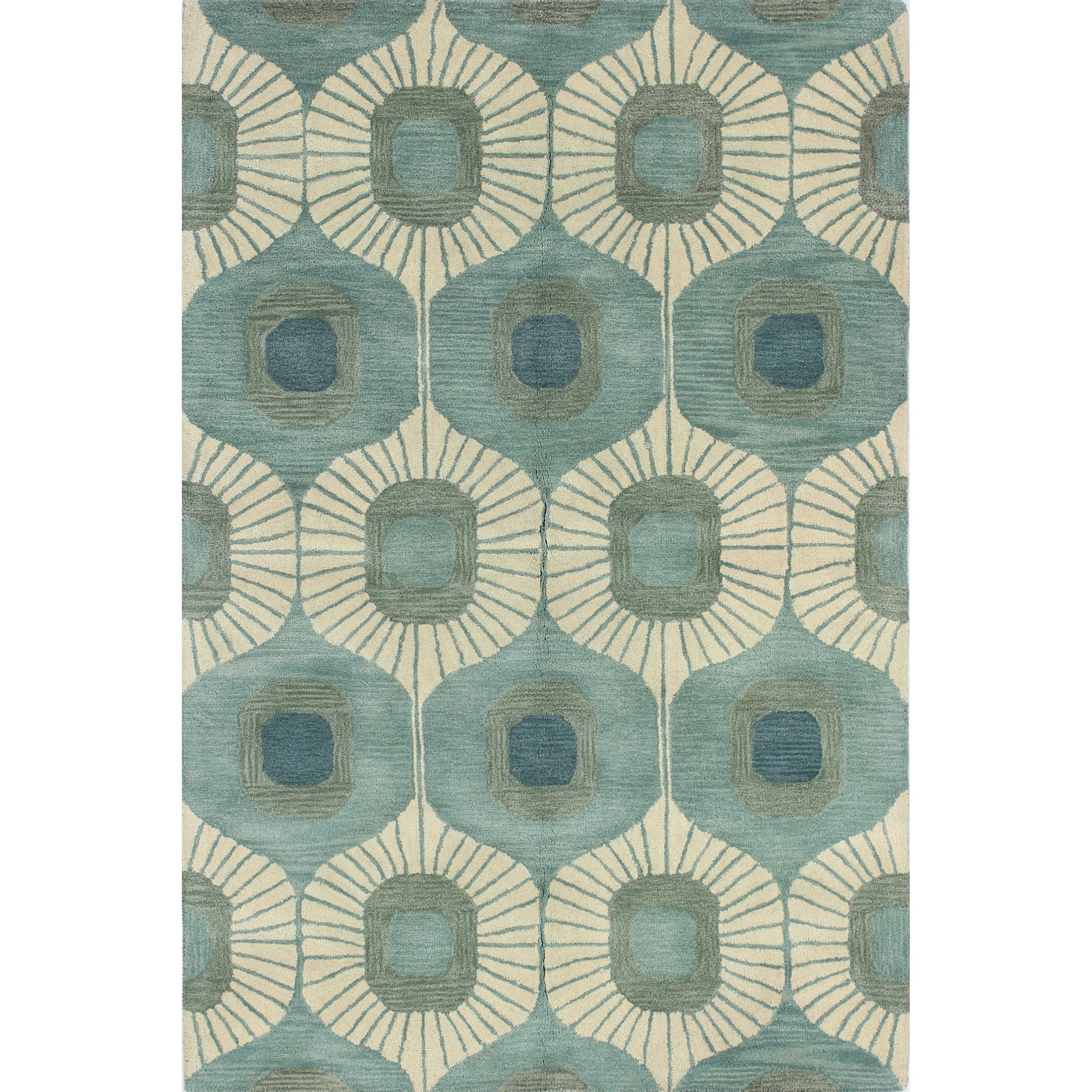 Bashian Woodbridge Hand-tufted Modern Abstract Ikat Wool Area Rug