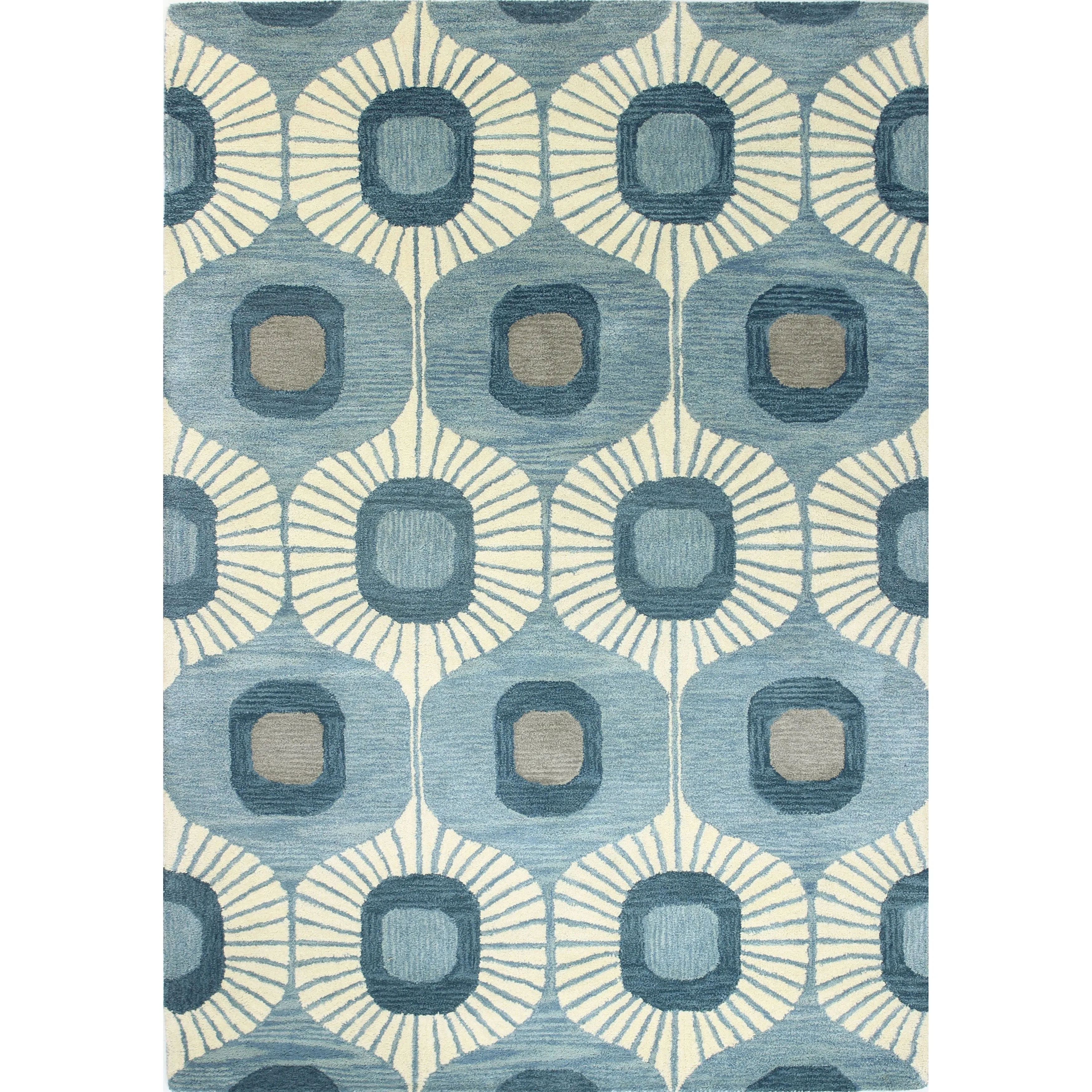 Bashian Woodbridge Hand-tufted Modern Abstract Ikat Wool Area Rug