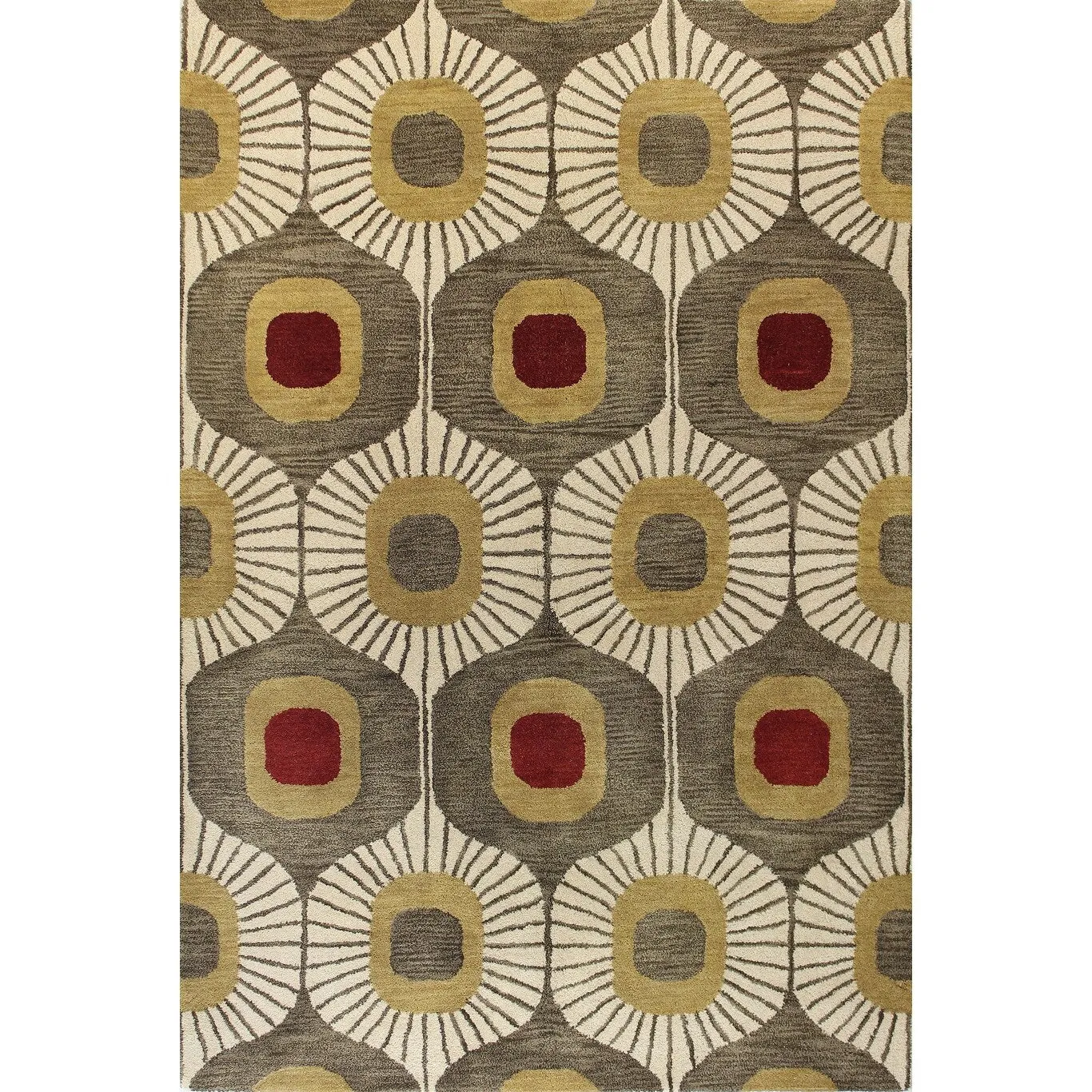 Bashian Woodbridge Hand-tufted Modern Abstract Ikat Wool Area Rug