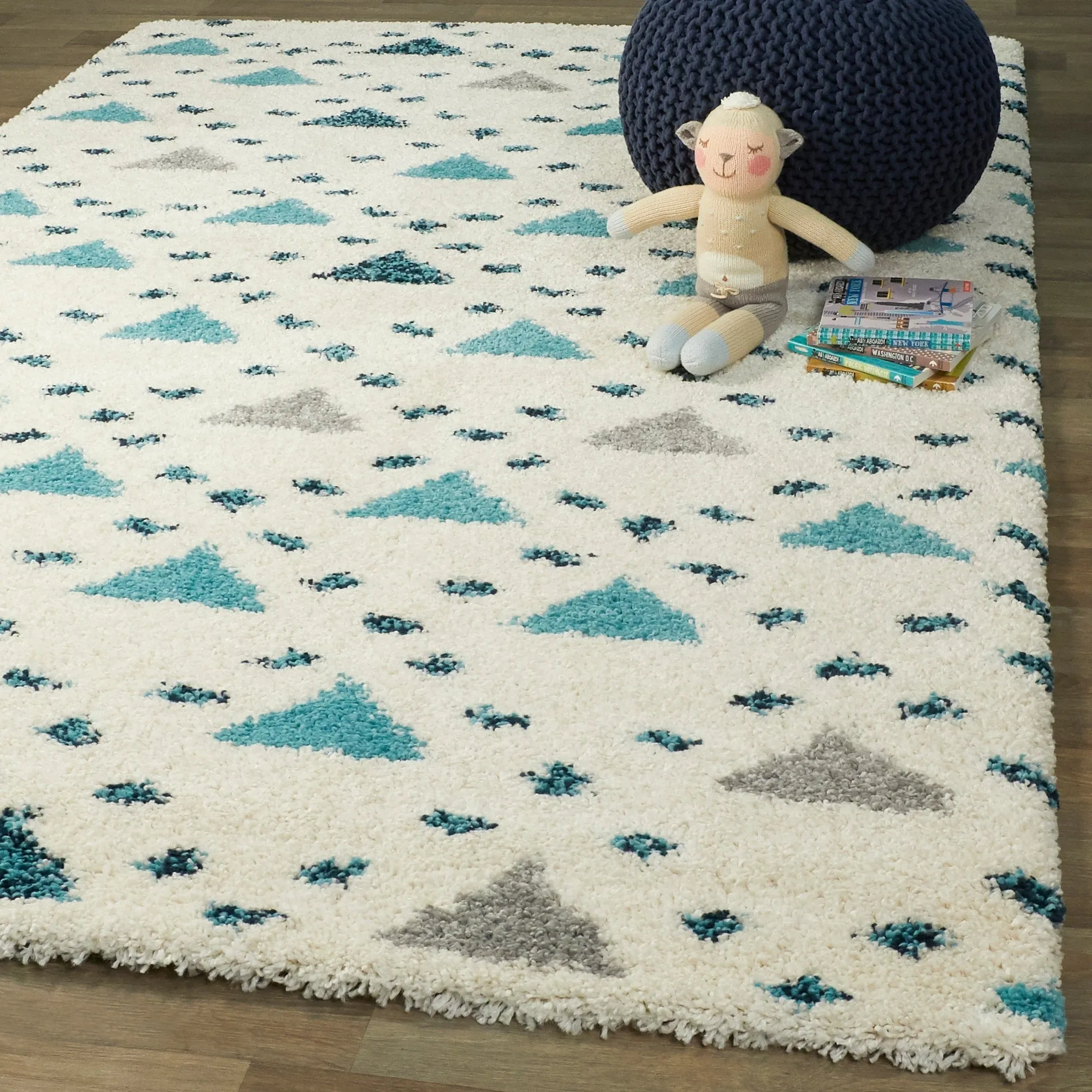 Belmonte Geometric Shag Area Rug