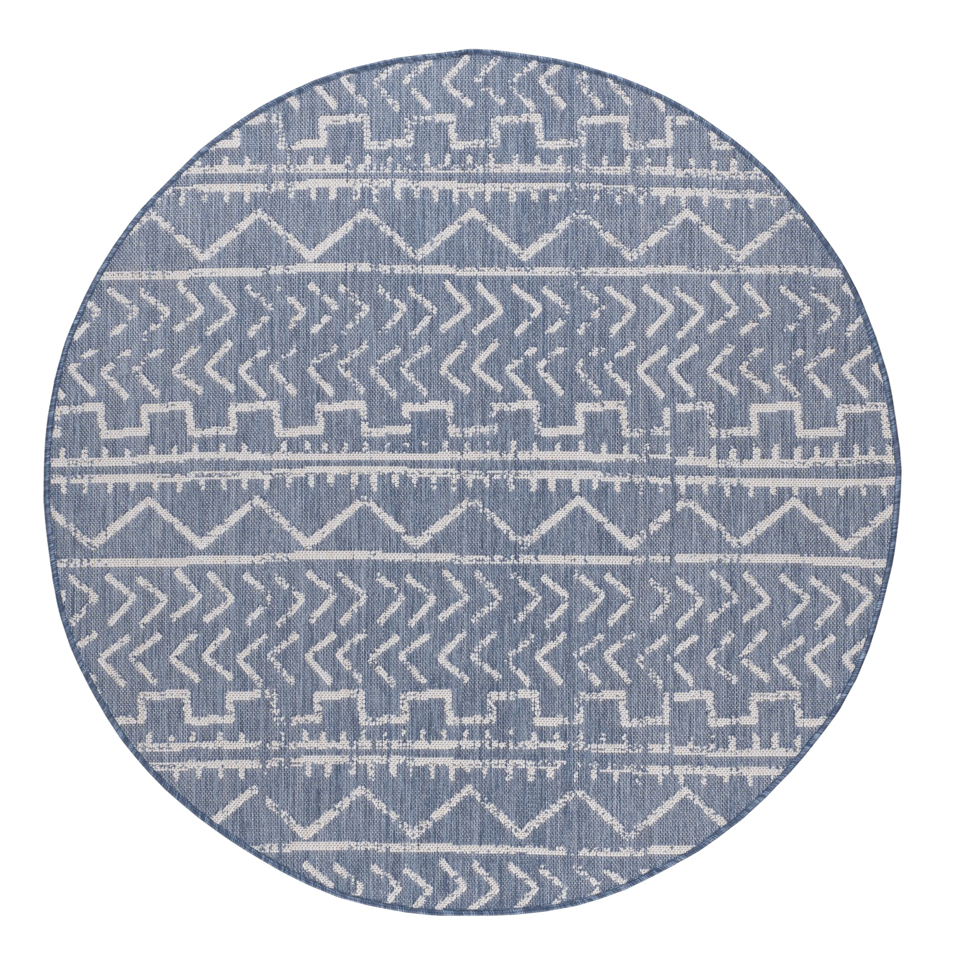 Beverly Rug Blue Trellis Indoor Outdoor Area Rug