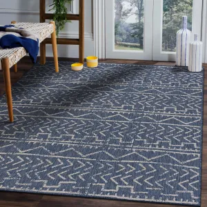 Beverly Rug Blue Trellis Indoor Outdoor Area Rug