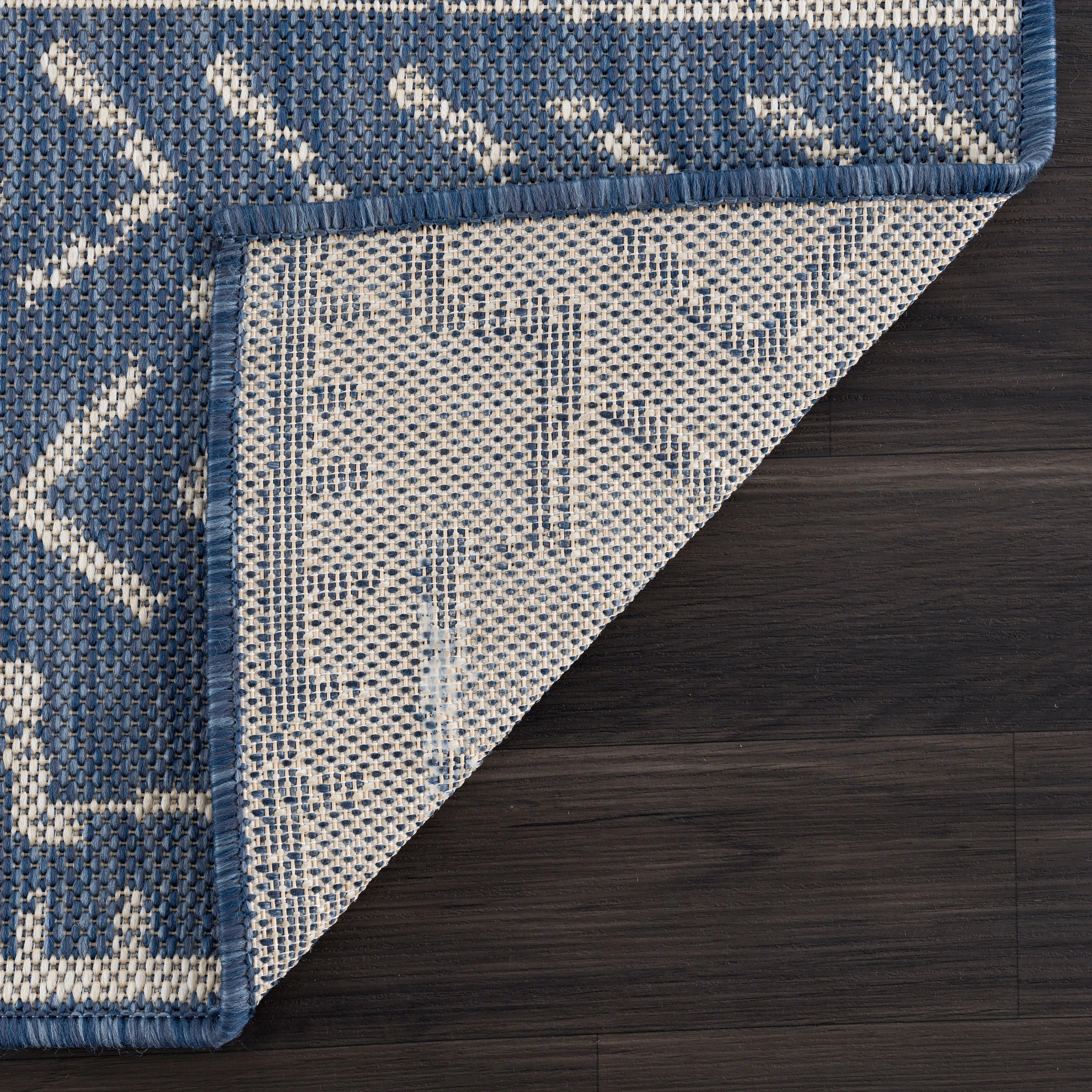 Beverly Rug Blue Trellis Indoor Outdoor Area Rug