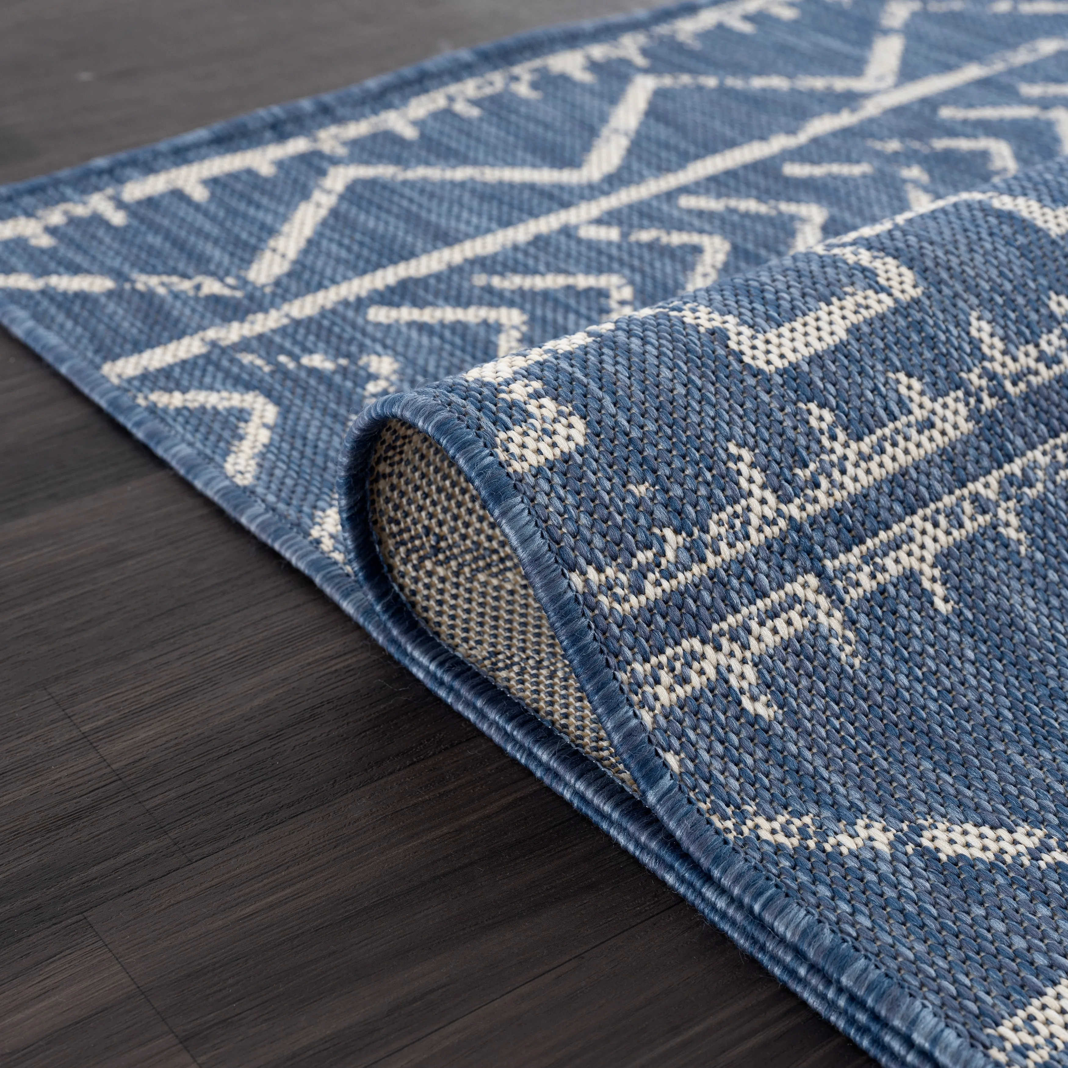 Beverly Rug Blue Trellis Indoor Outdoor Area Rug