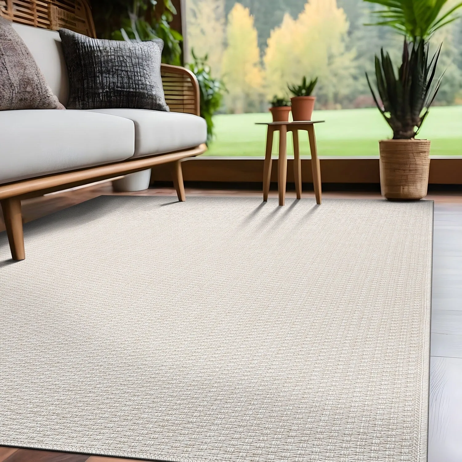 Beverly Rug Easy Clean Non Shedding Jute Rug