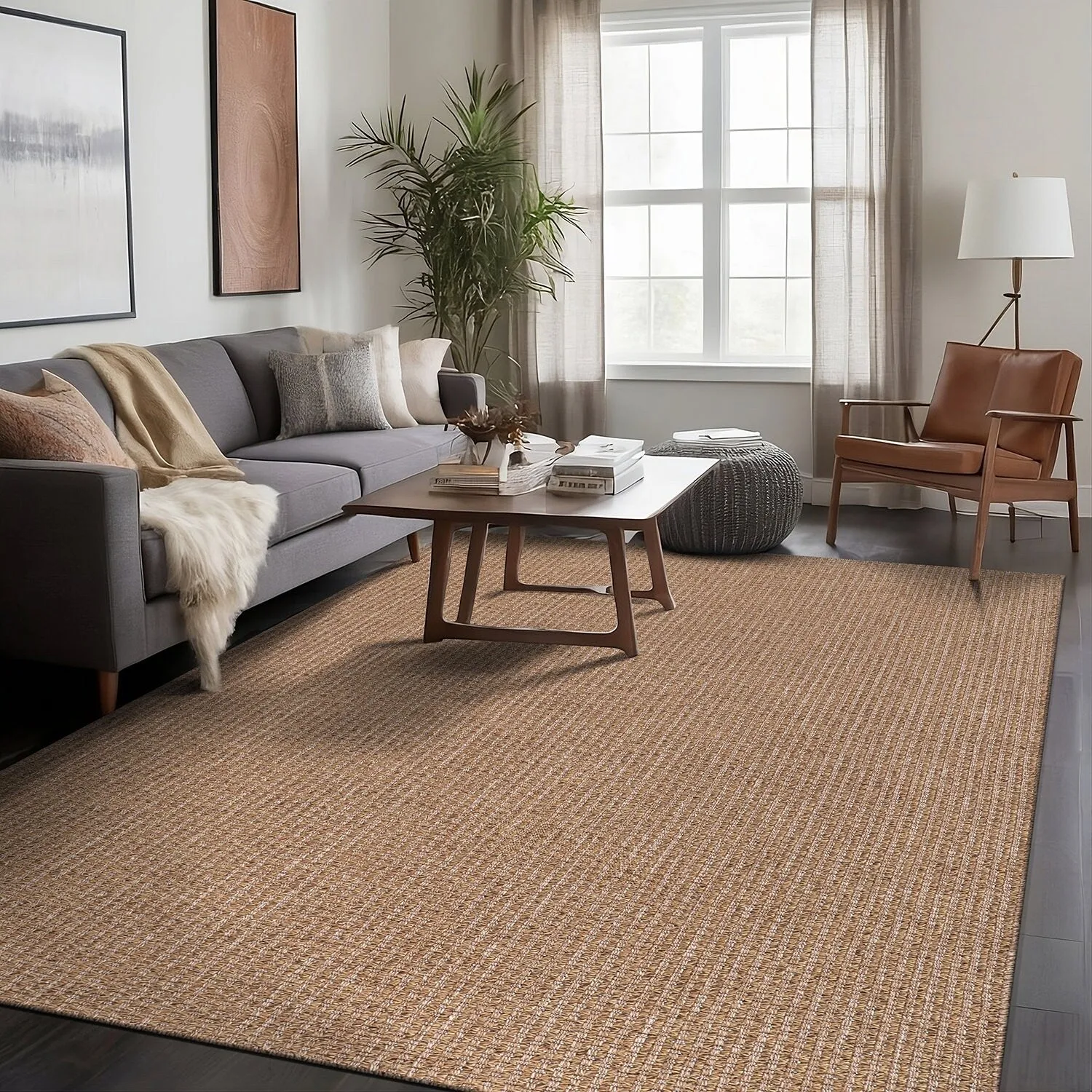 Beverly Rug Easy Clean Non Shedding Jute Rug